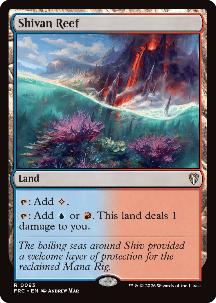 Shivan Reef — Reality Fracture Commander — Magic: The Gathering