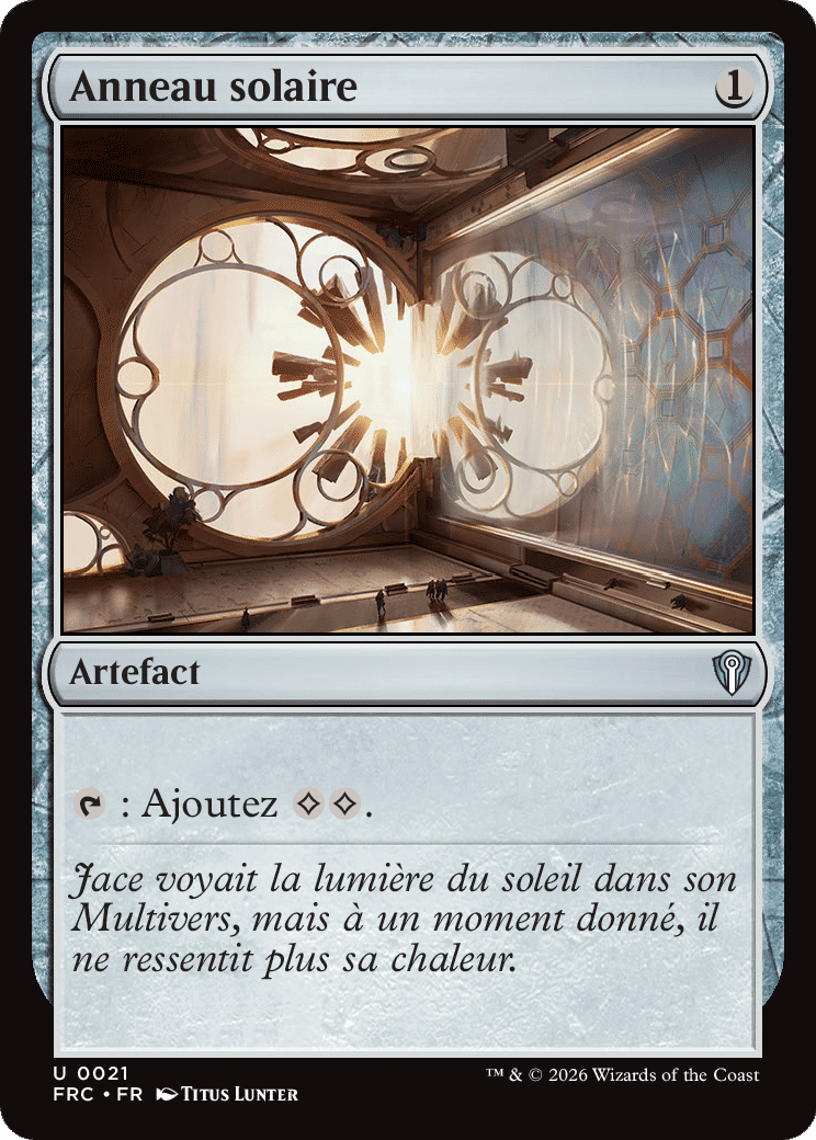 Anneau solaire — Reality Fracture Commander — Magic: The Gathering