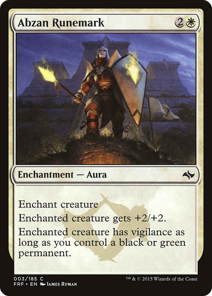 Abzan Runemark — Fate Reforged — Magic: The Gathering