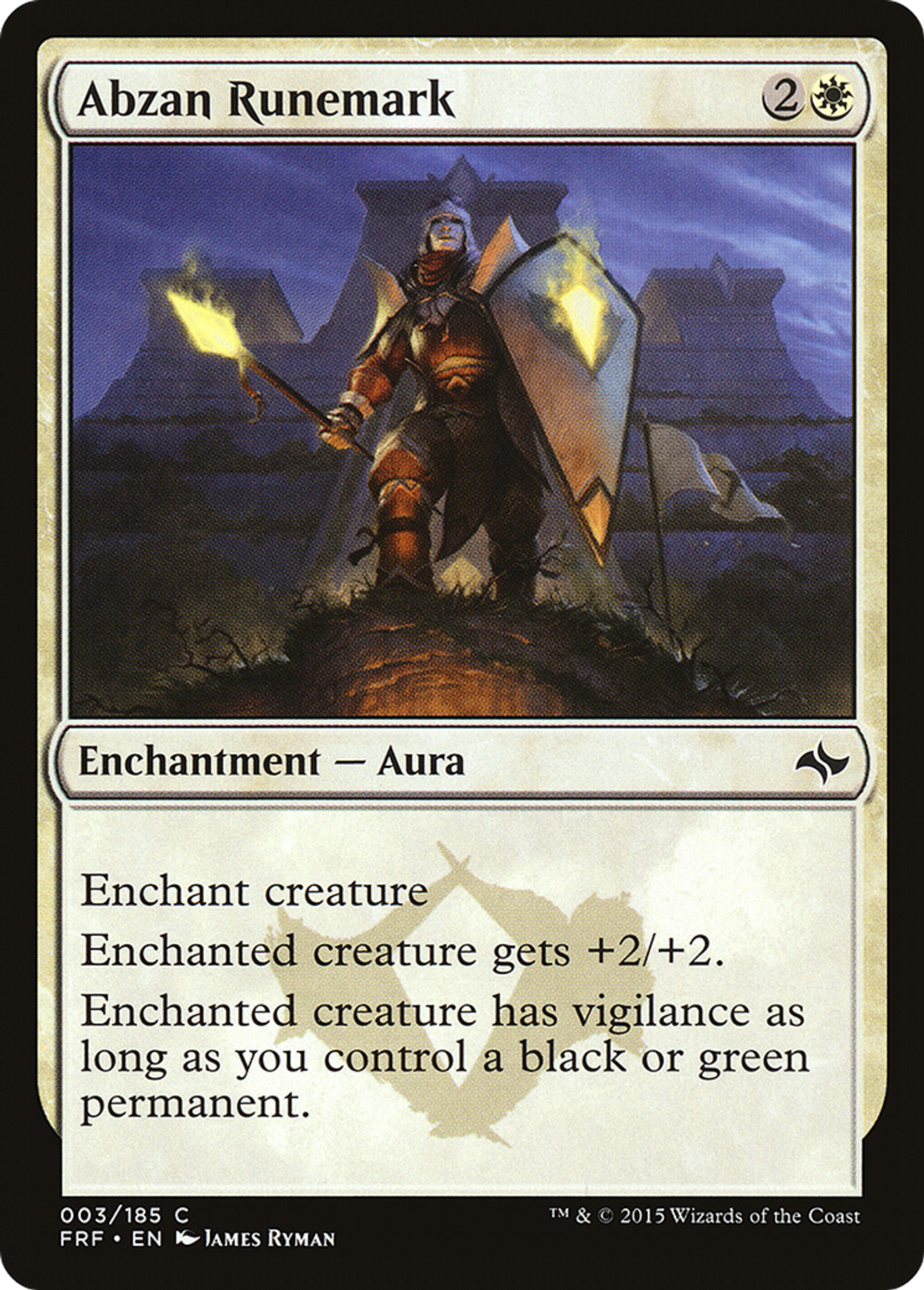 Abzan Runemark — Fate Reforged — Magic: The Gathering