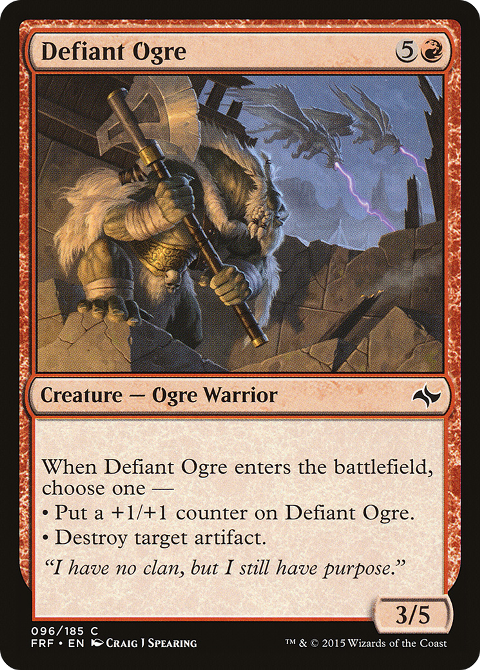 Defiant Ogre — Fate Reforged — Magic: The Gathering