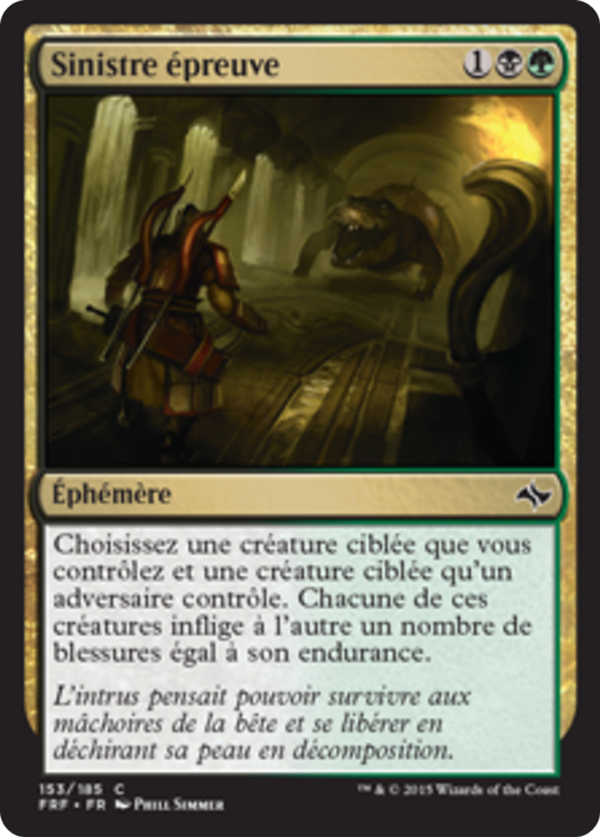 Sinistre épreuve — Fate Reforged — Magic: The Gathering