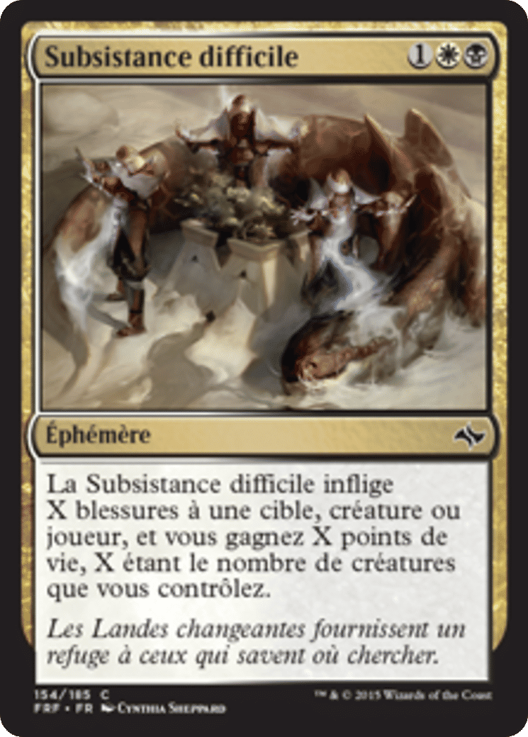 Subsistance difficile — Fate Reforged — Magic: The Gathering