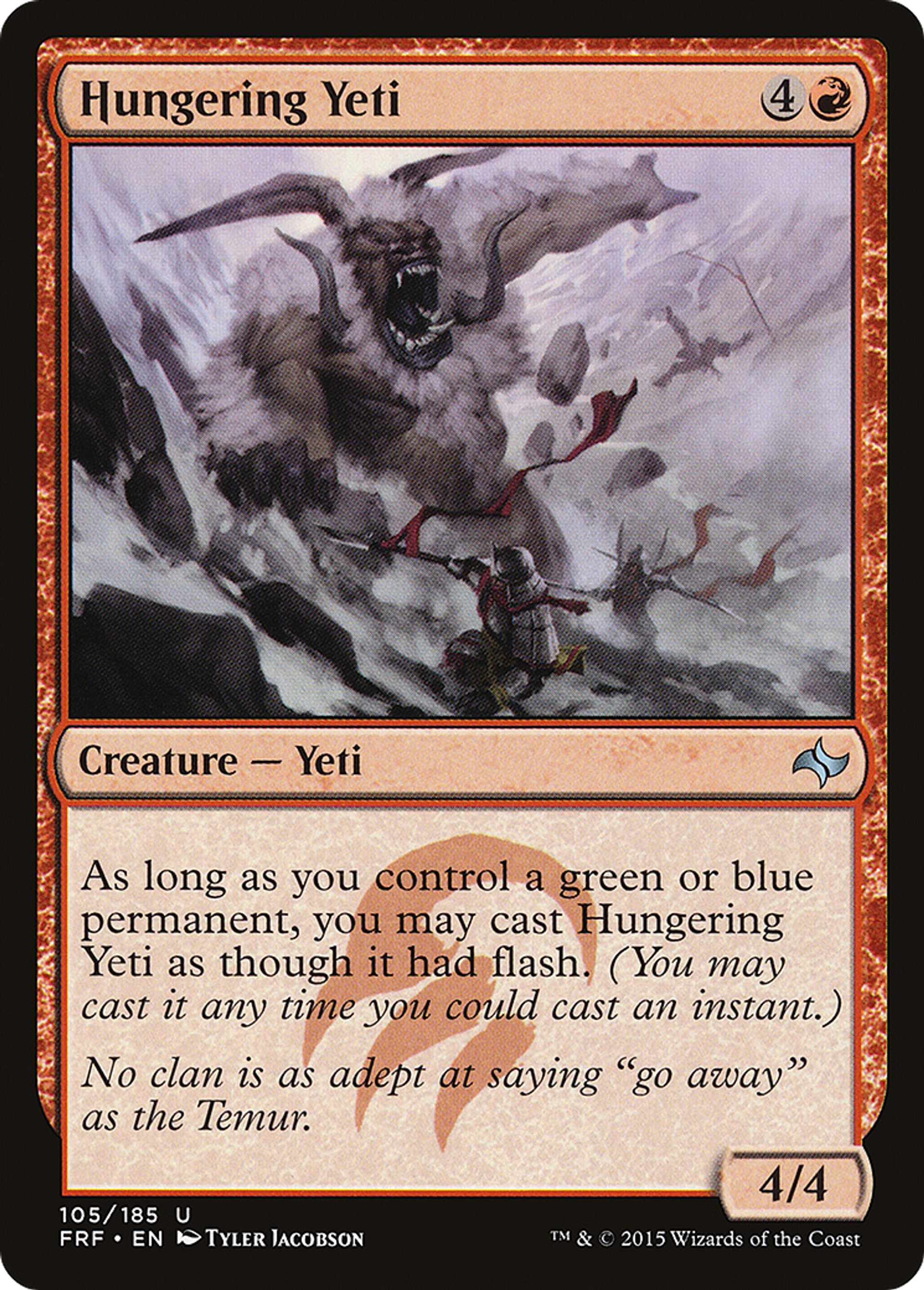 Hungering Yeti — Fate Reforged — Magic: The Gathering