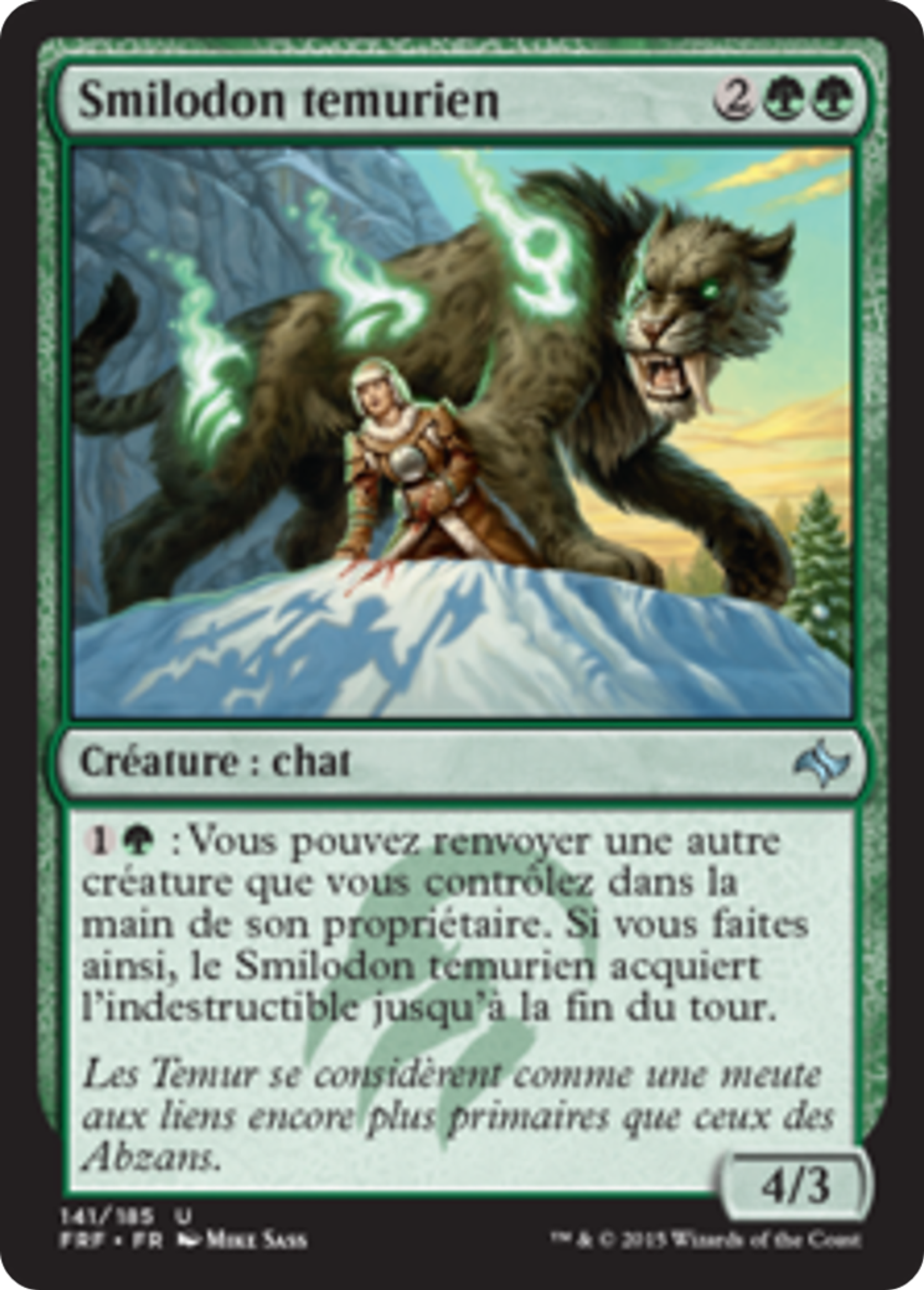 Smilodon temurien — Fate Reforged — Magic: The Gathering