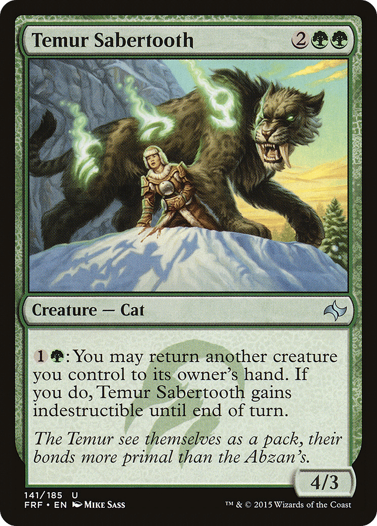 Temur Sabertooth — Fate Reforged — Magic: The Gathering