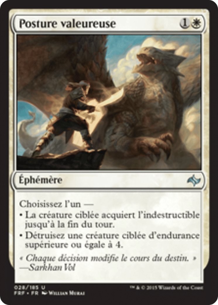 Posture valeureuse — Fate Reforged — Magic: The Gathering