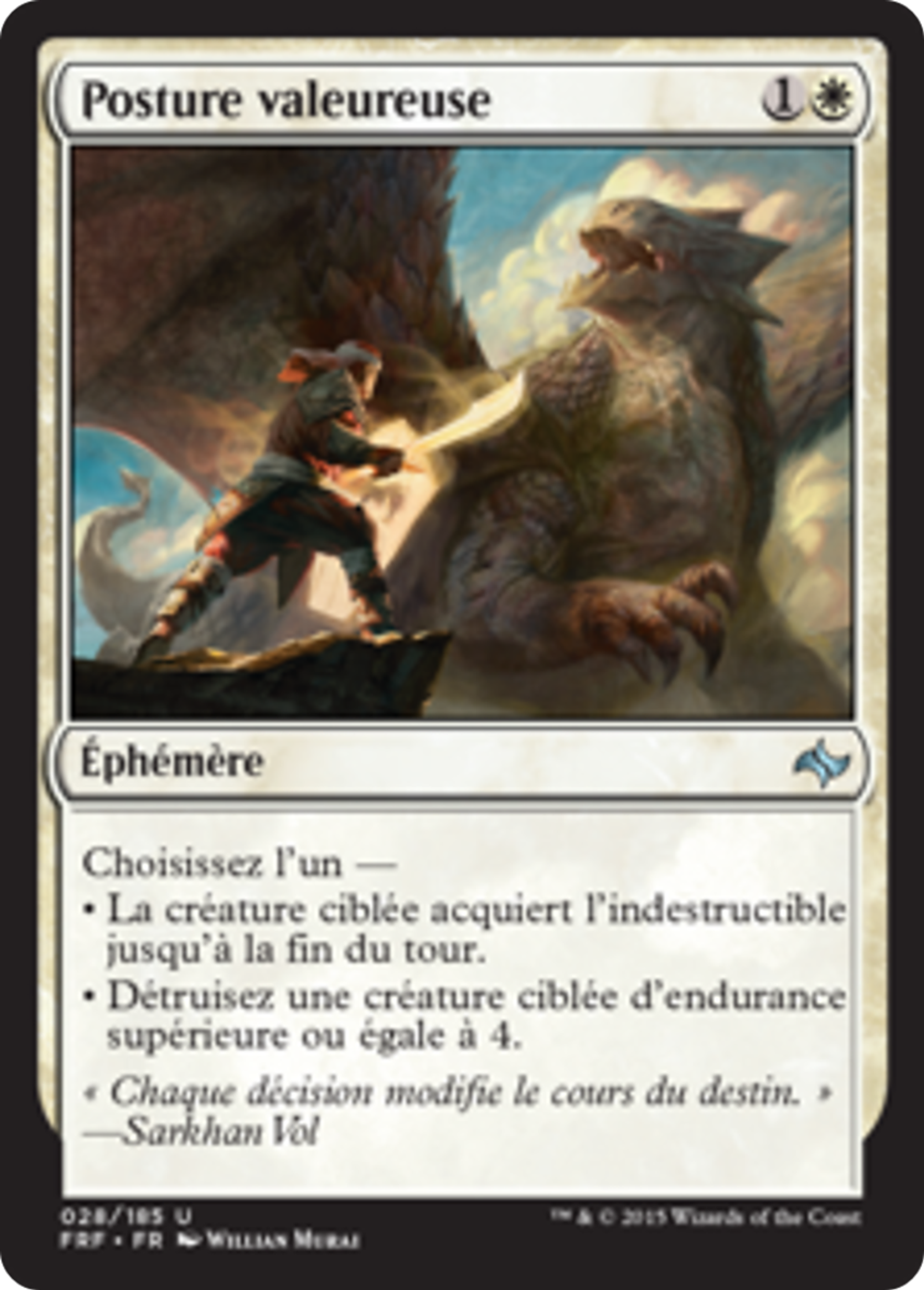 Posture valeureuse — Fate Reforged — Magic: The Gathering