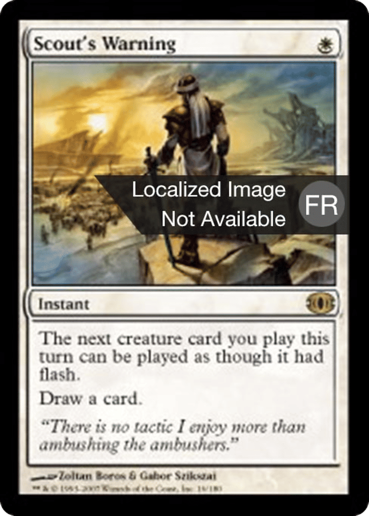 Avertissement de l'éclaireur — Future Sight — Magic: The Gathering