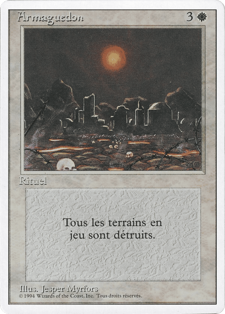 Armageddon — Foreign White Border — Magic: The Gathering