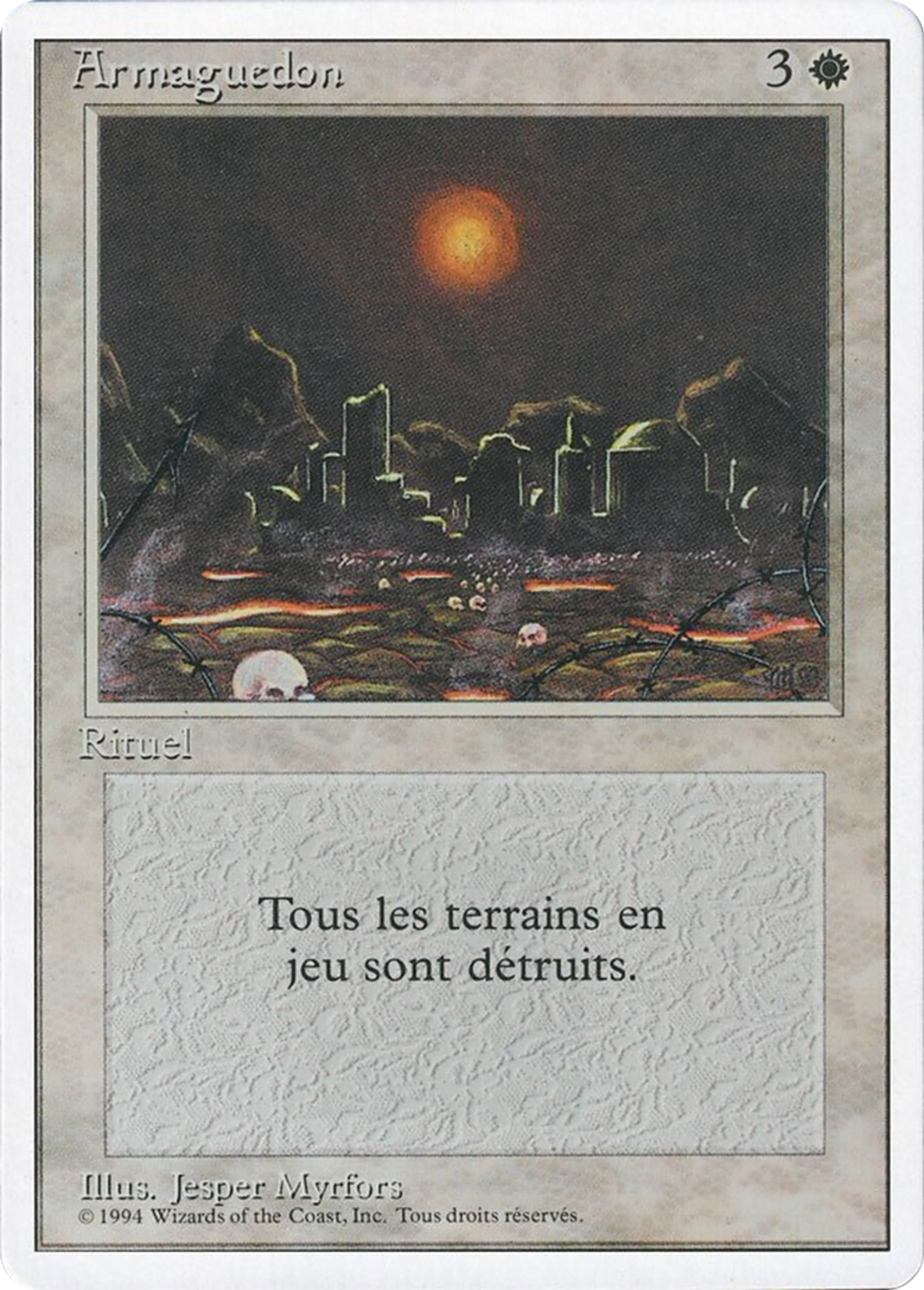 Armageddon — Foreign White Border — Magic: The Gathering