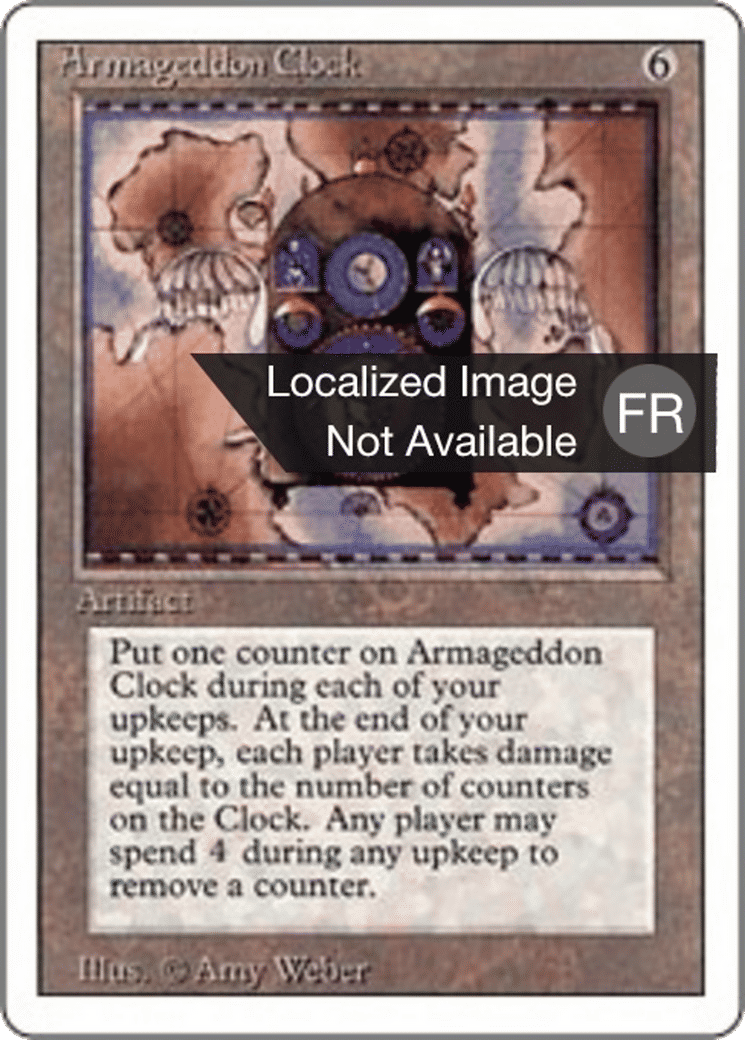 Armageddon Clock — Foreign White Border — Magic: The Gathering