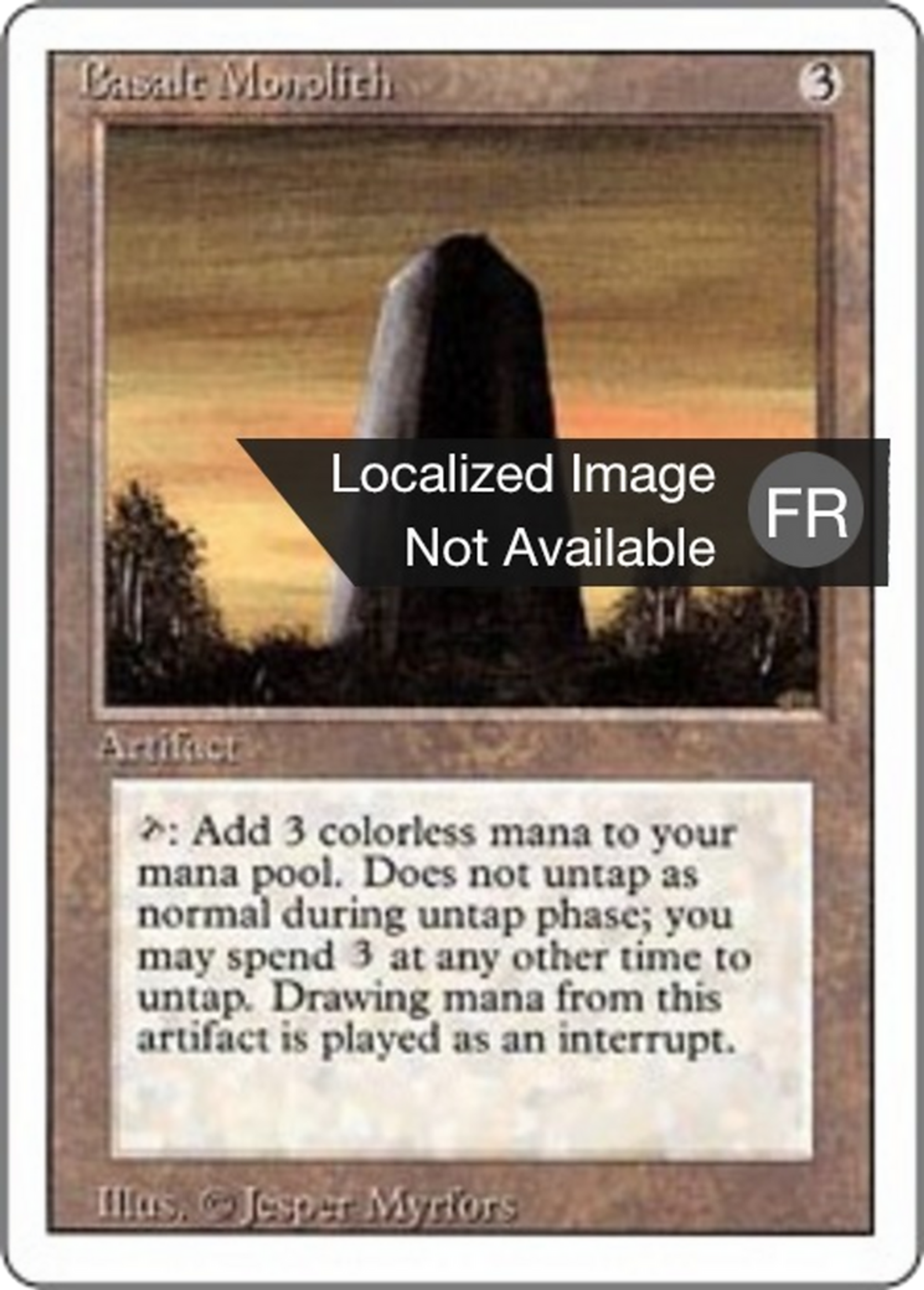 Monolithe de basalte — Foreign White Border — Magic: The Gathering