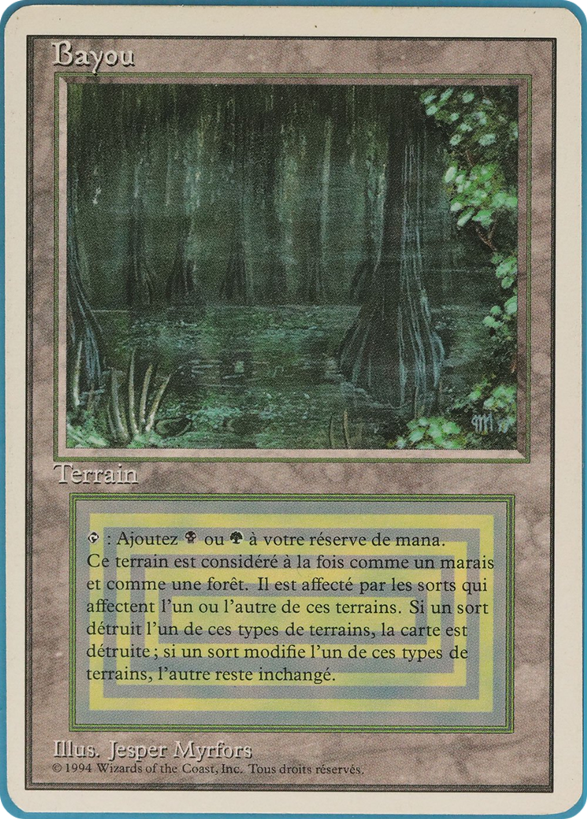 Bayou — Foreign White Border — Magic: The Gathering