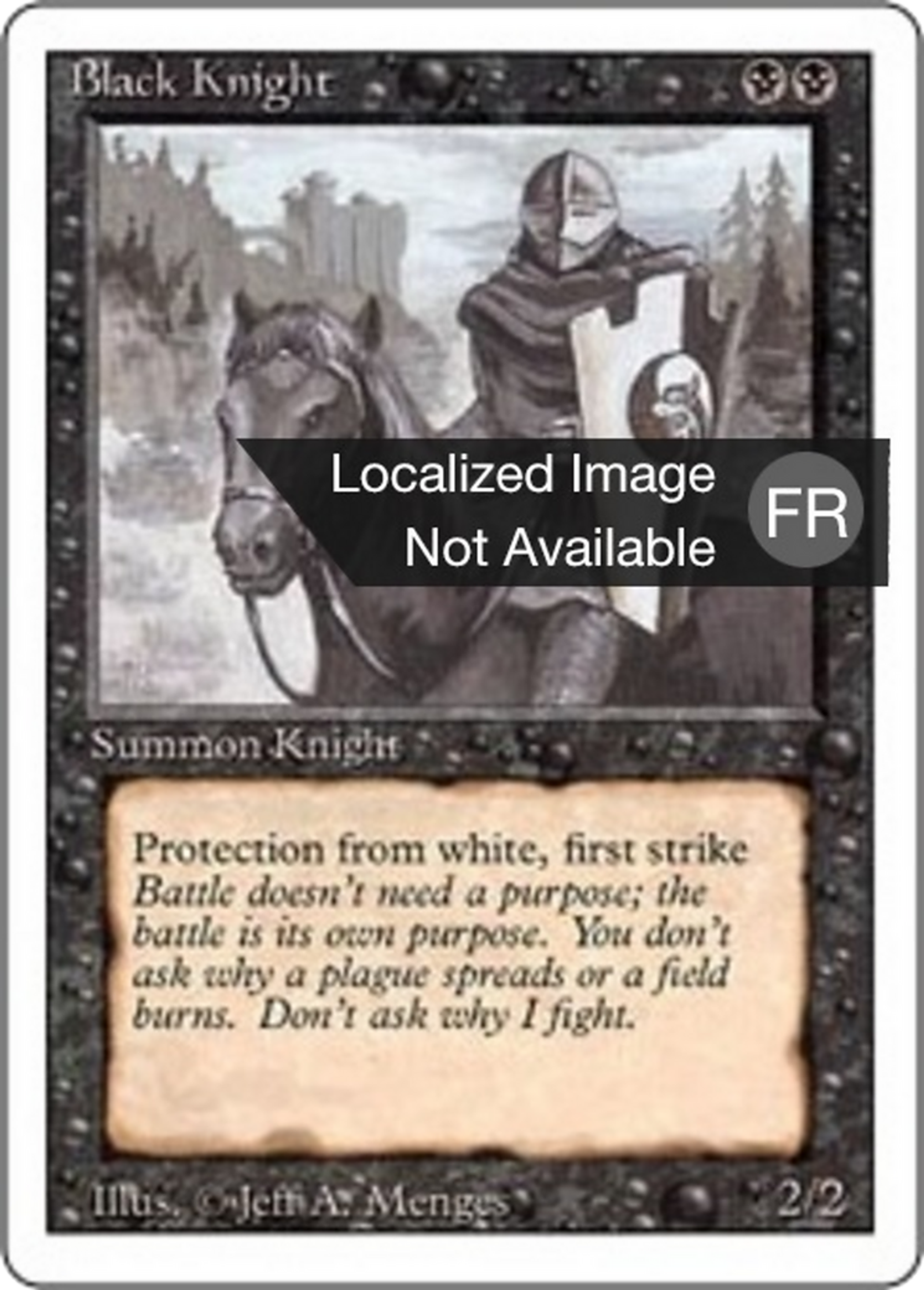 Chevalier noir — Foreign White Border — Magic: The Gathering