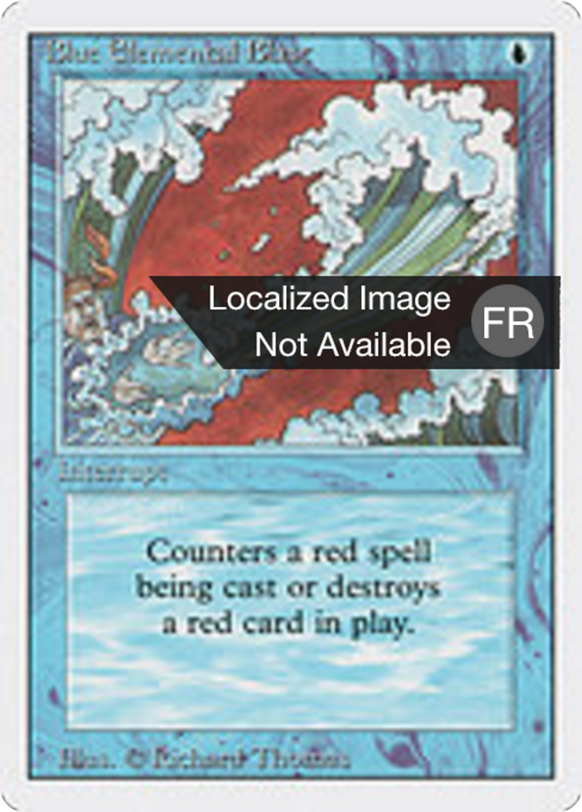 Salve élémentaire bleue — Foreign White Border — Magic: The Gathering