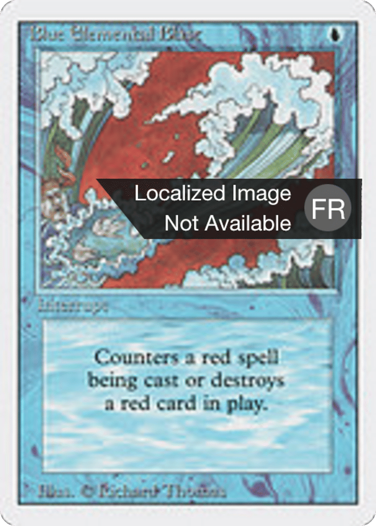 Salve élémentaire bleue — Foreign White Border — Magic: The Gathering