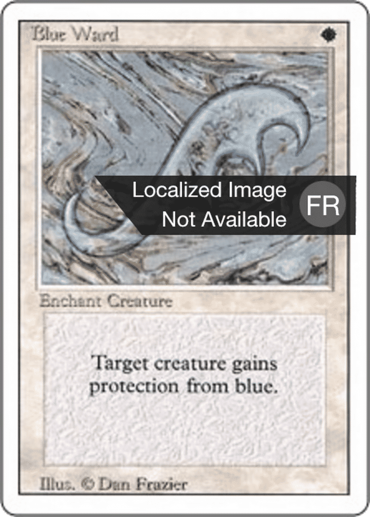 Blue Ward — Foreign White Border — Magic: The Gathering