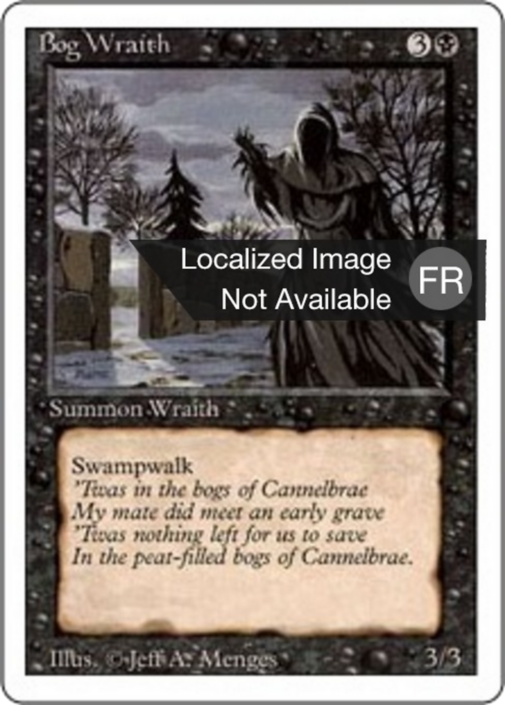 Bog Wraith — Foreign White Border — Magic: The Gathering