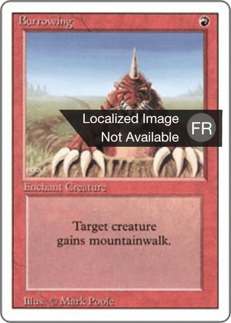 Burrowing — Foreign White Border — Magic: The Gathering