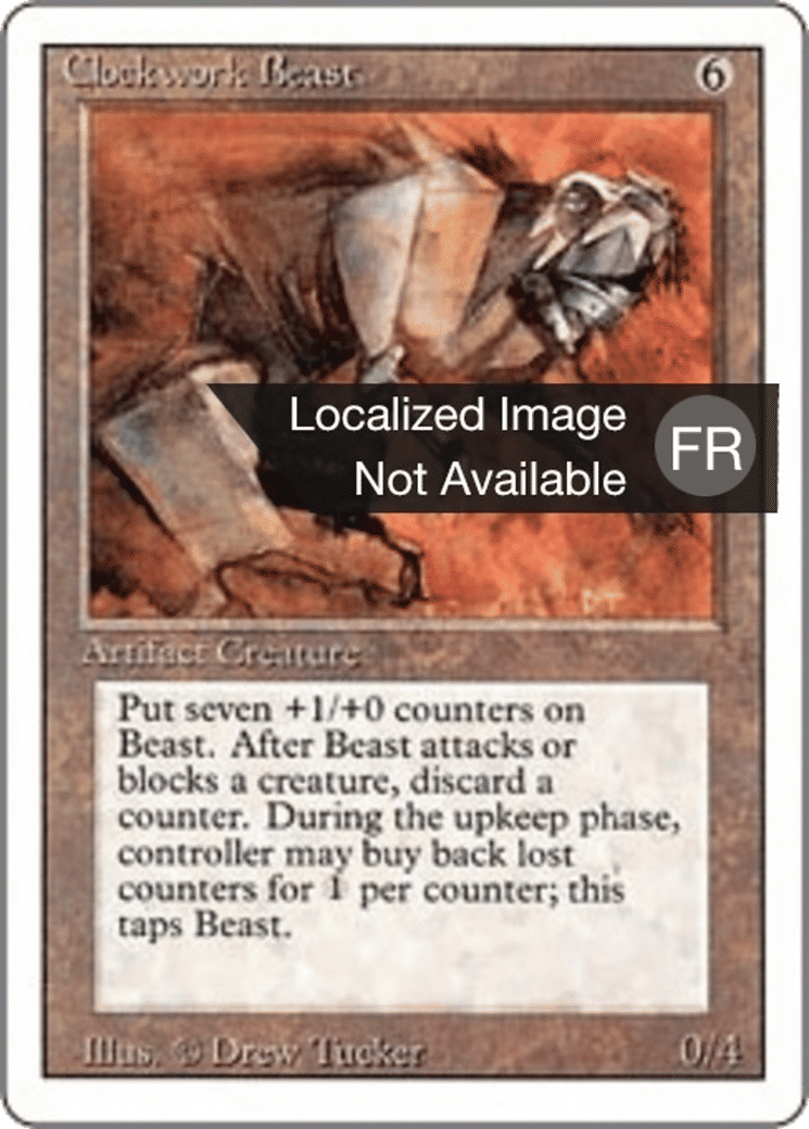 Clockwork Beast — Foreign White Border — Magic: The Gathering