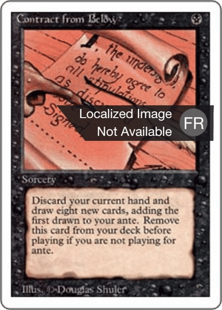 Contract from Below — Foreign White Border — Magic: The Gathering