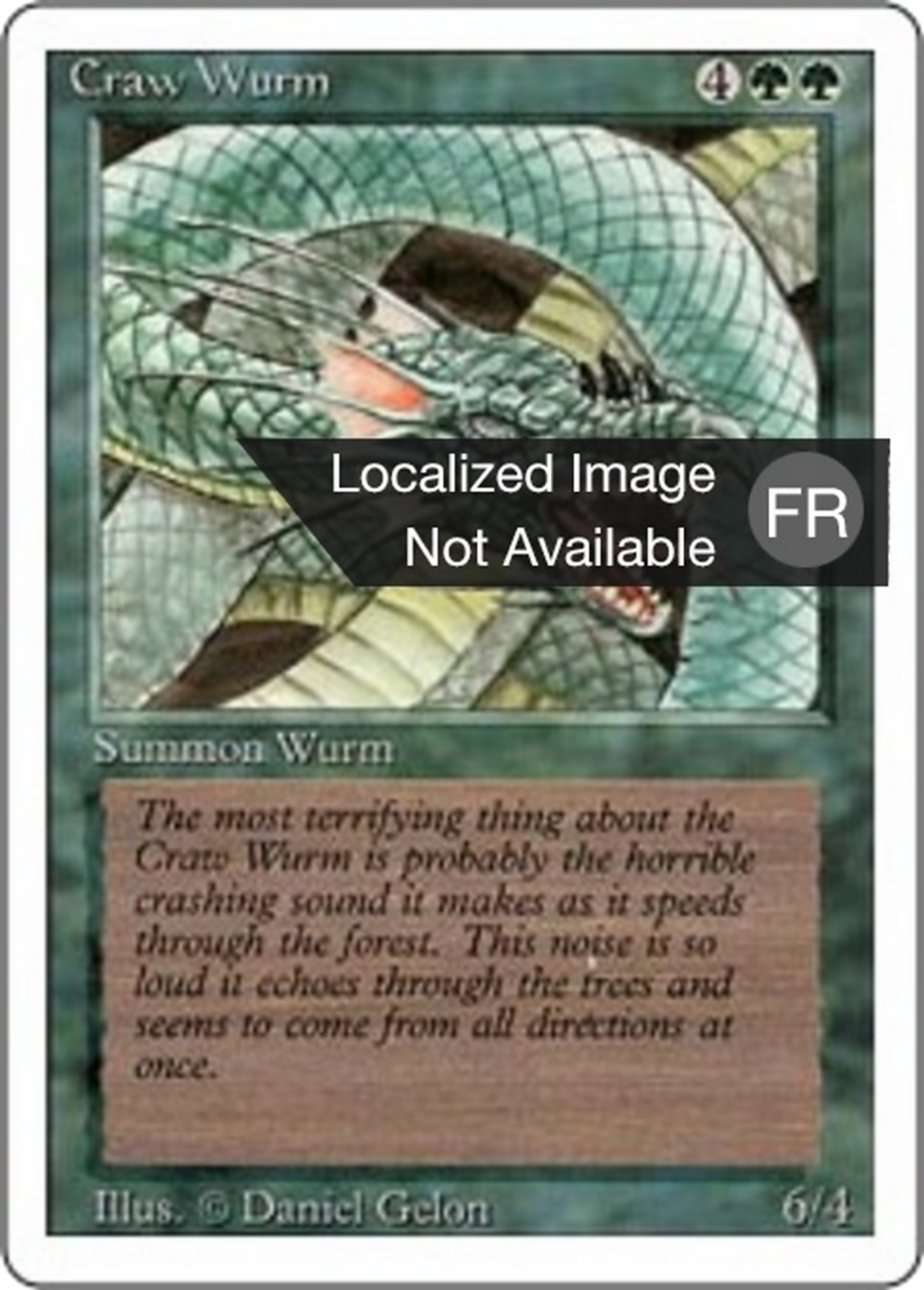 Craw Wurm — Foreign White Border — Magic: The Gathering