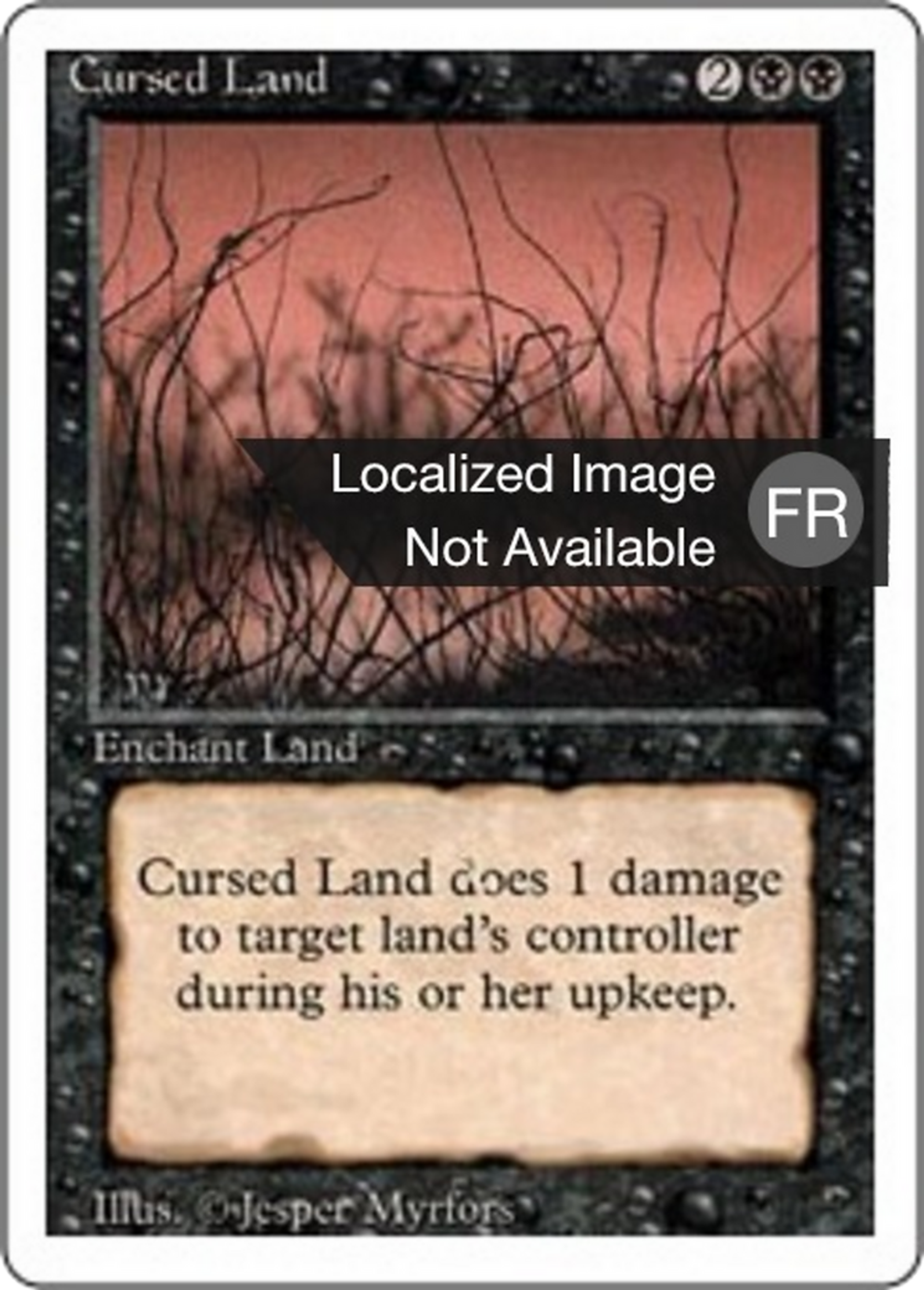 Cursed Land — Foreign White Border — Magic: The Gathering
