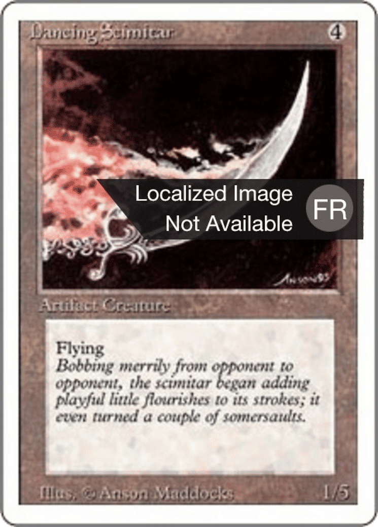 Dancing Scimitar — Foreign White Border — Magic: The Gathering