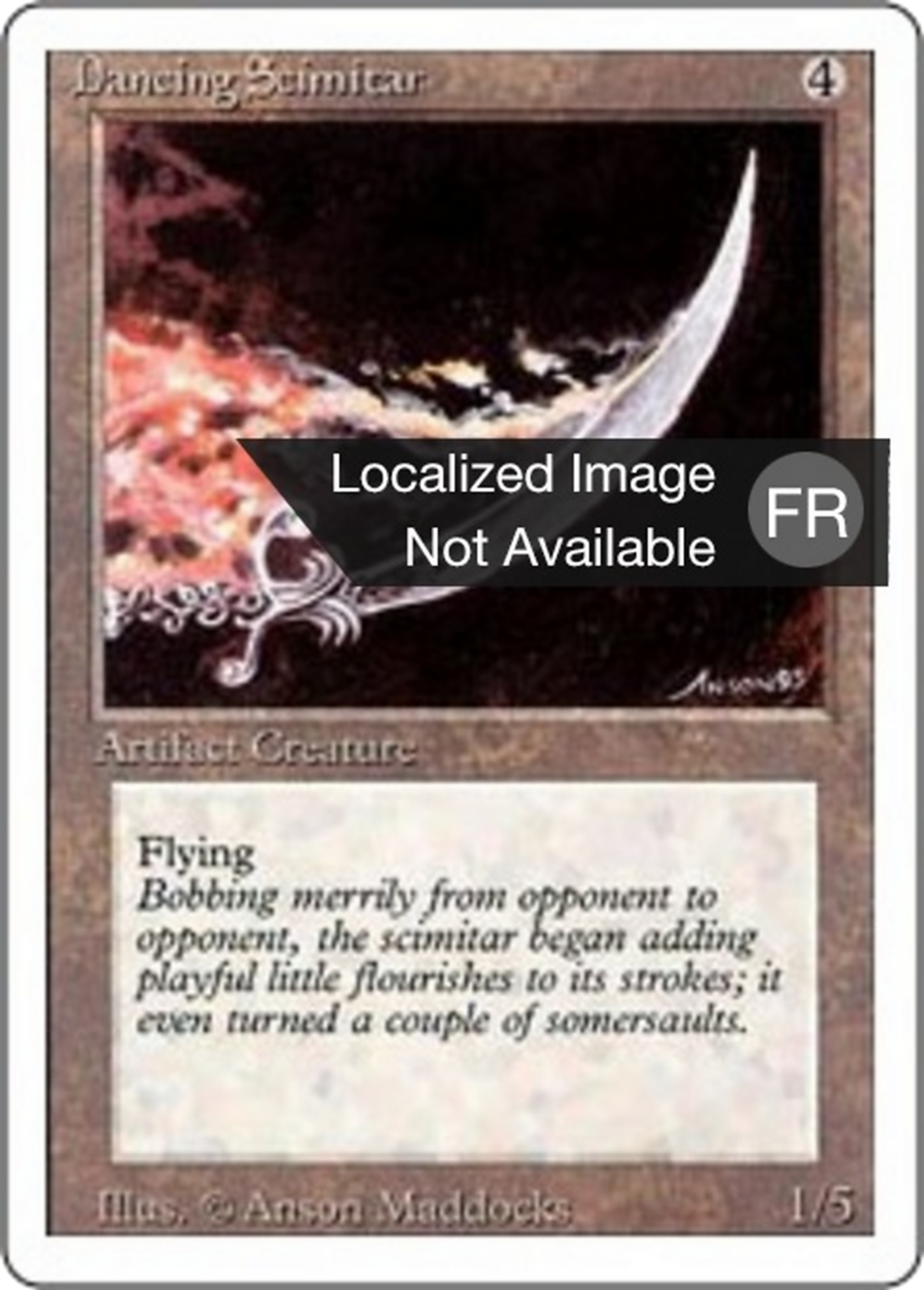 Dancing Scimitar — Foreign White Border — Magic: The Gathering