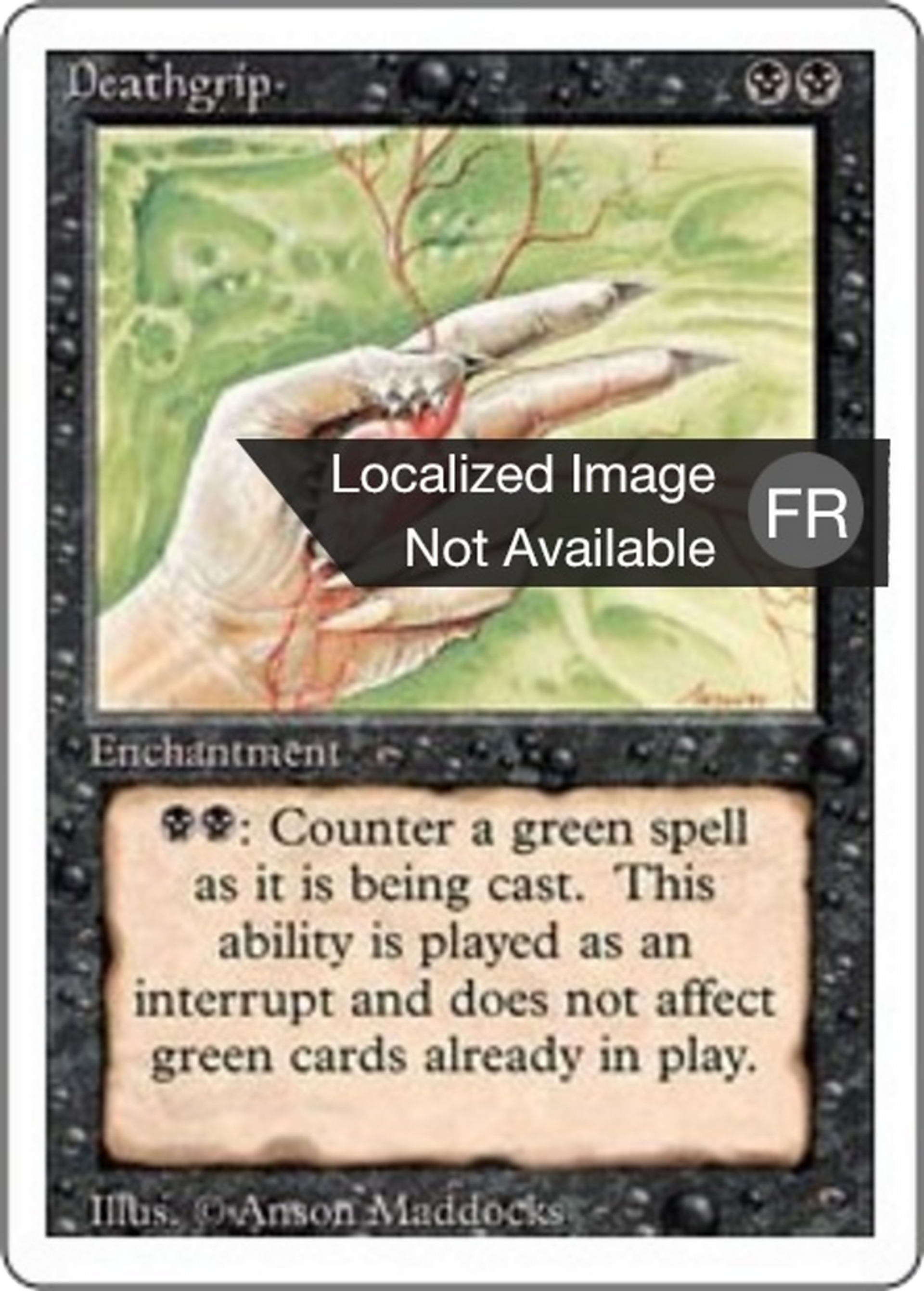 Deathgrip — Foreign White Border — Magic: The Gathering