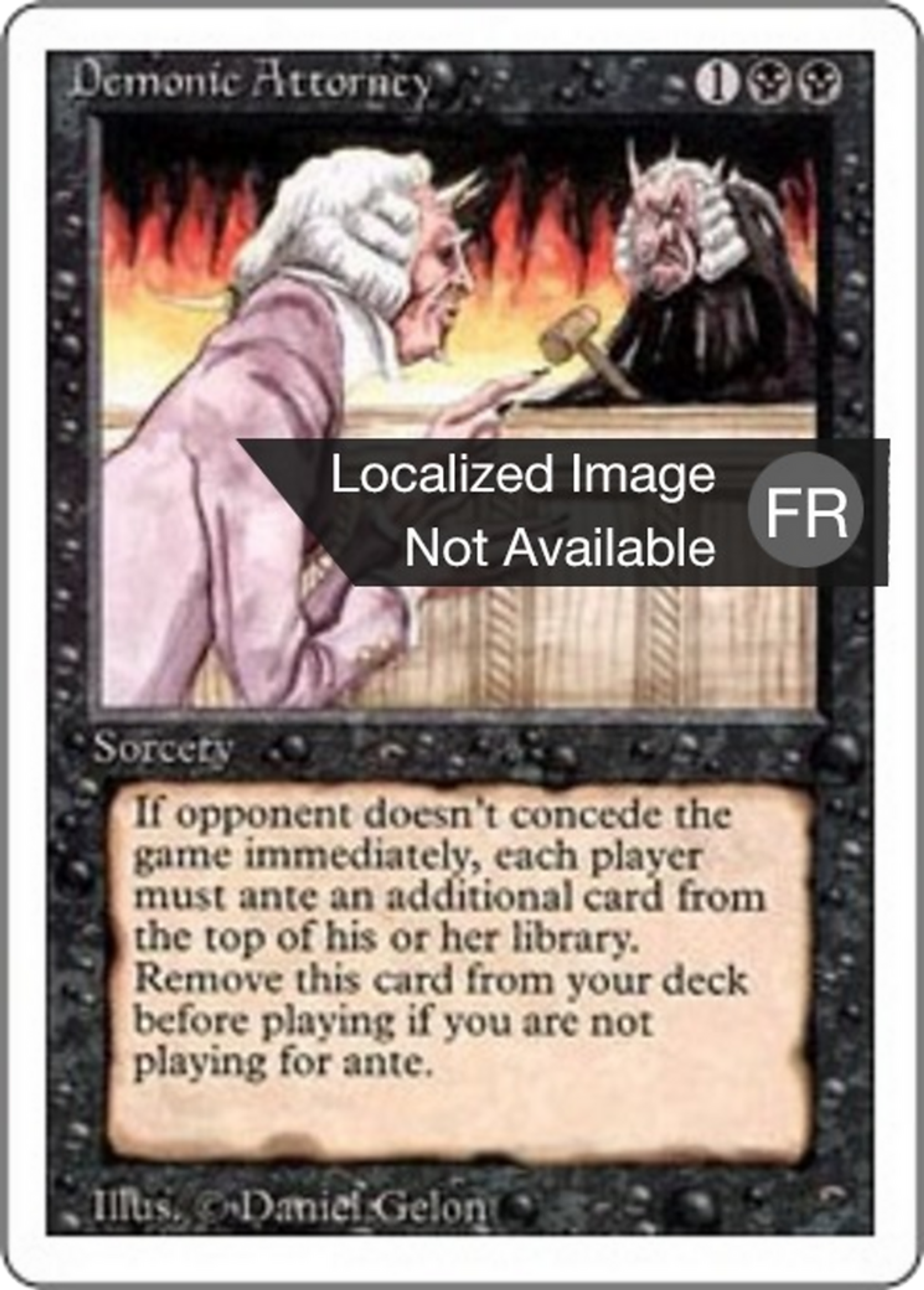 Demonic Attorney — Foreign White Border — Magic: The Gathering