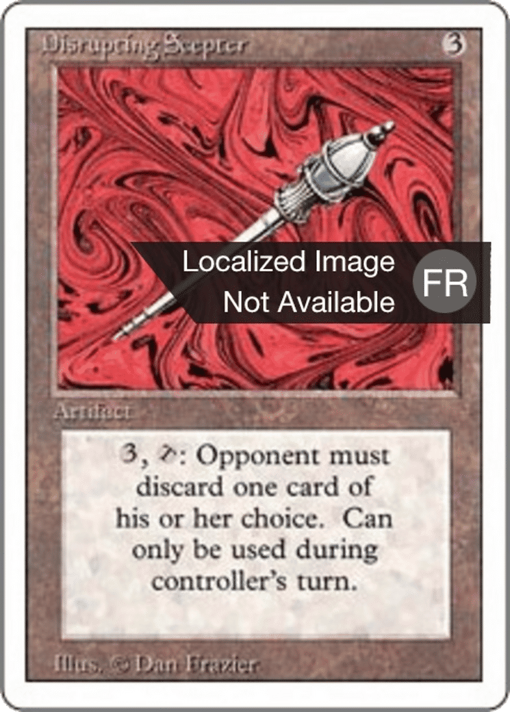 Disrupting Scepter — Foreign White Border — Magic: The Gathering