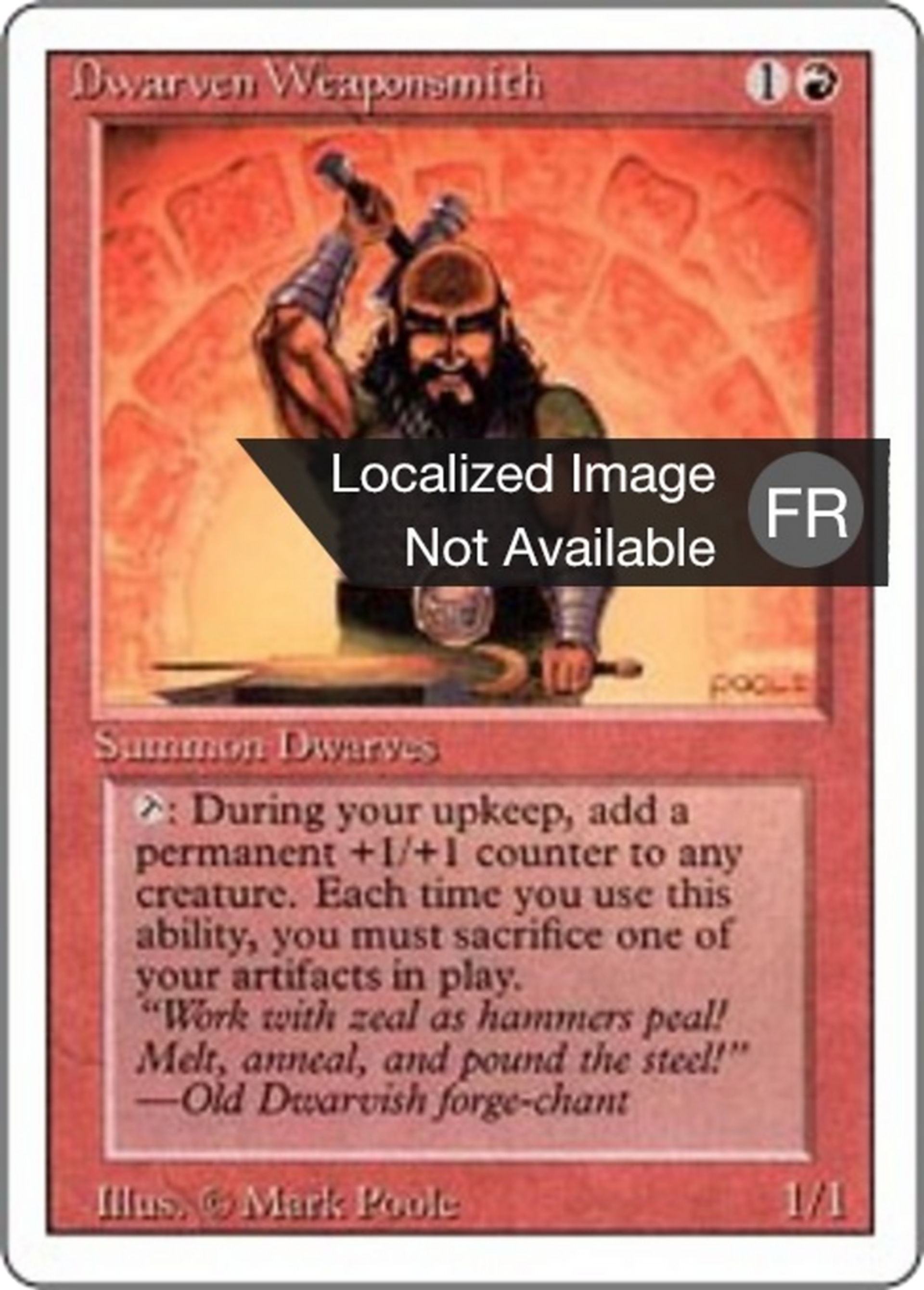 Forgeur d'armes nain — Foreign White Border — Magic: The Gathering