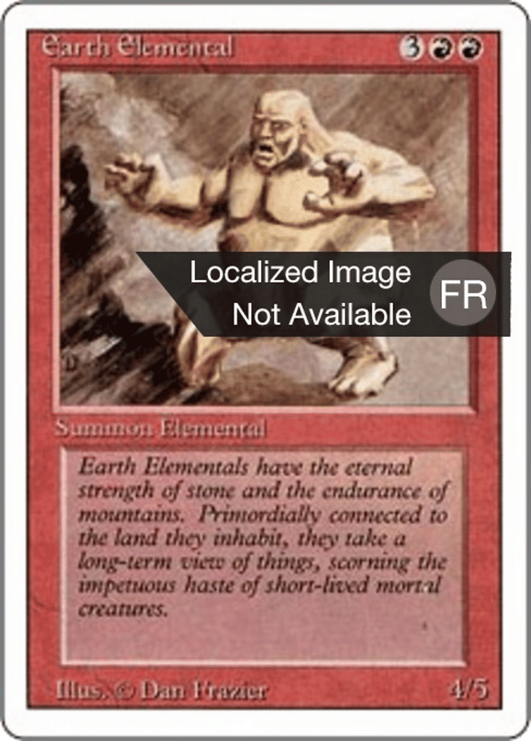 Earth Elemental — Foreign White Border — Magic: The Gathering