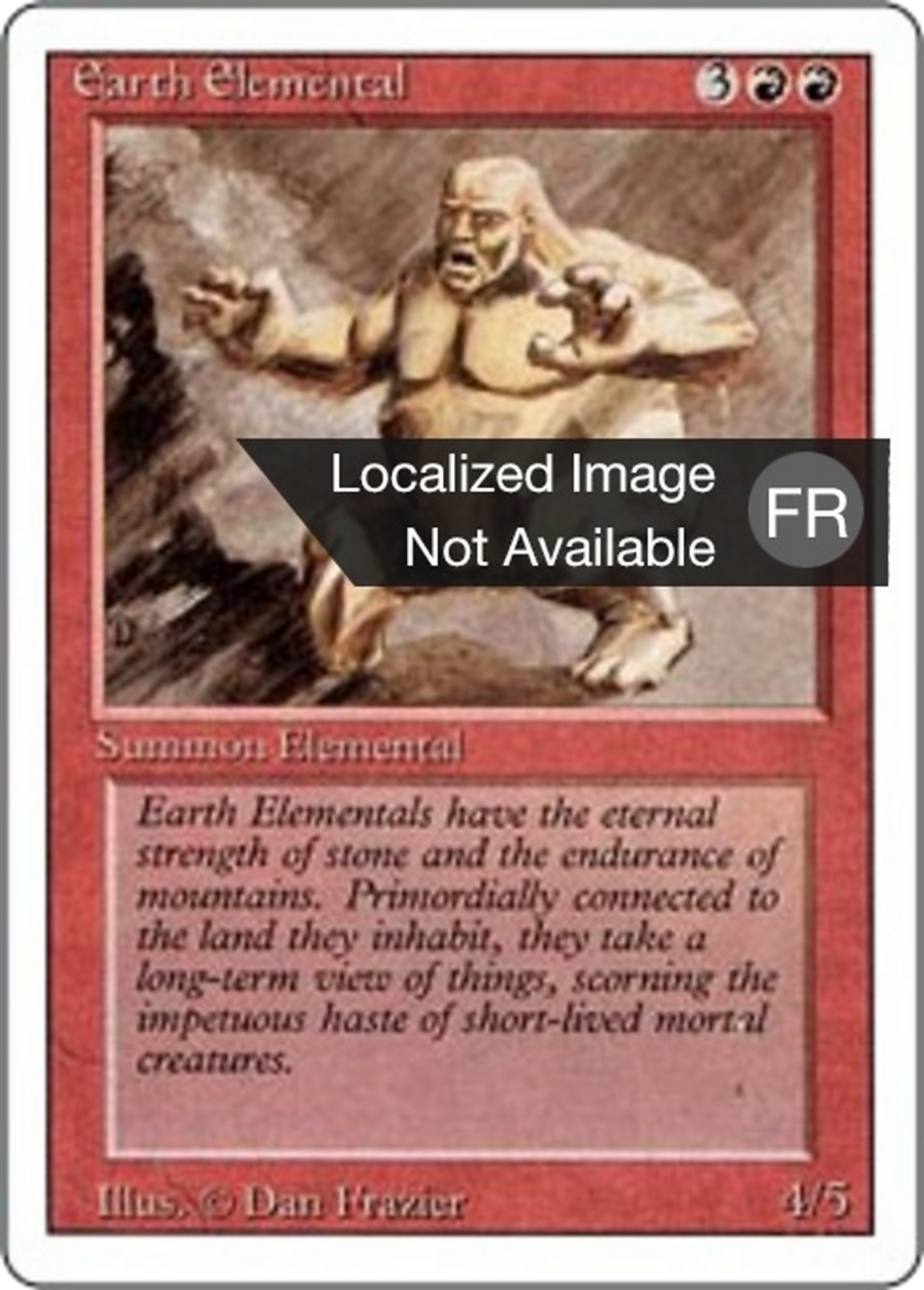 Earth Elemental — Foreign White Border — Magic: The Gathering