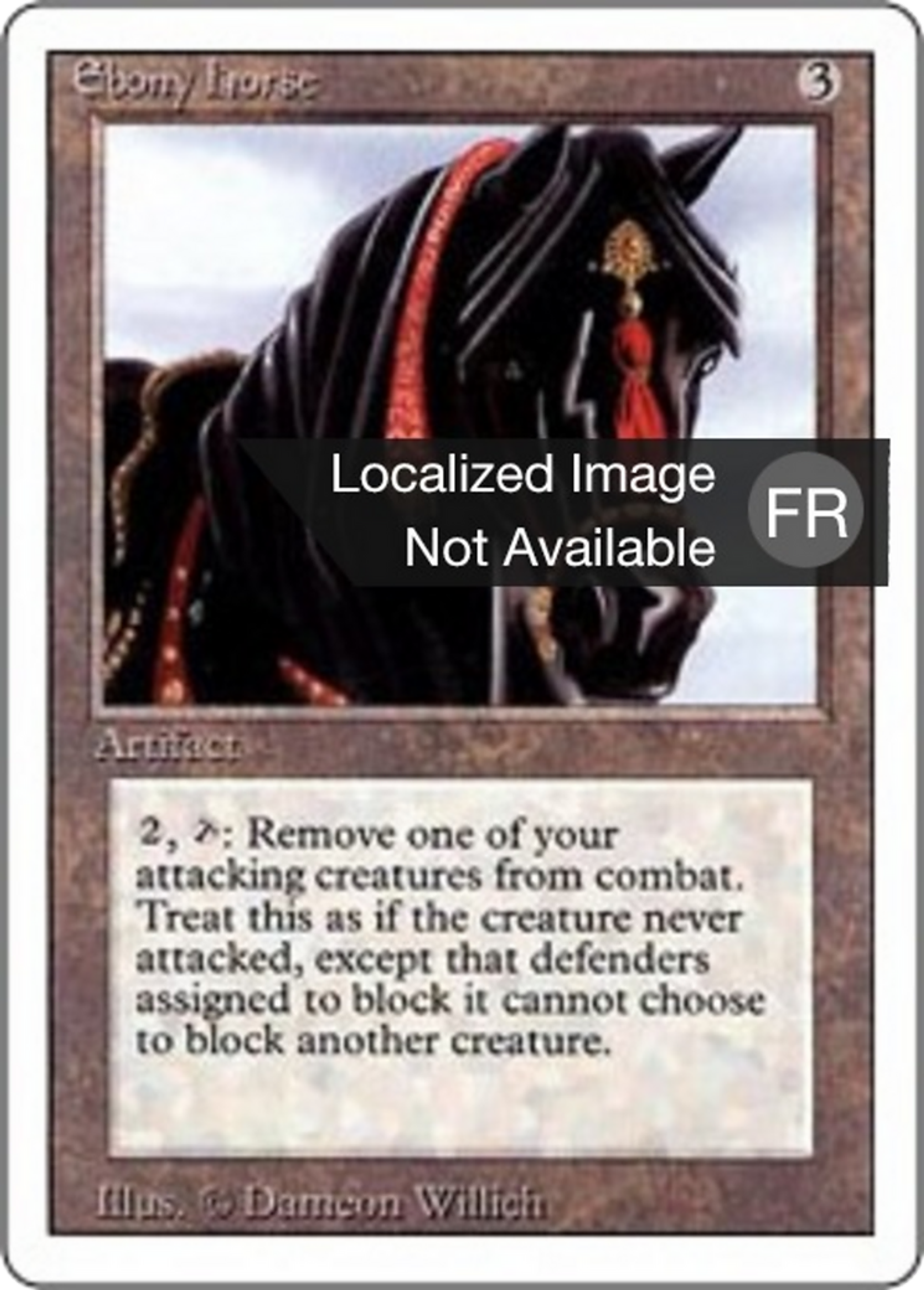 Ebony Horse — Foreign White Border — Magic: The Gathering