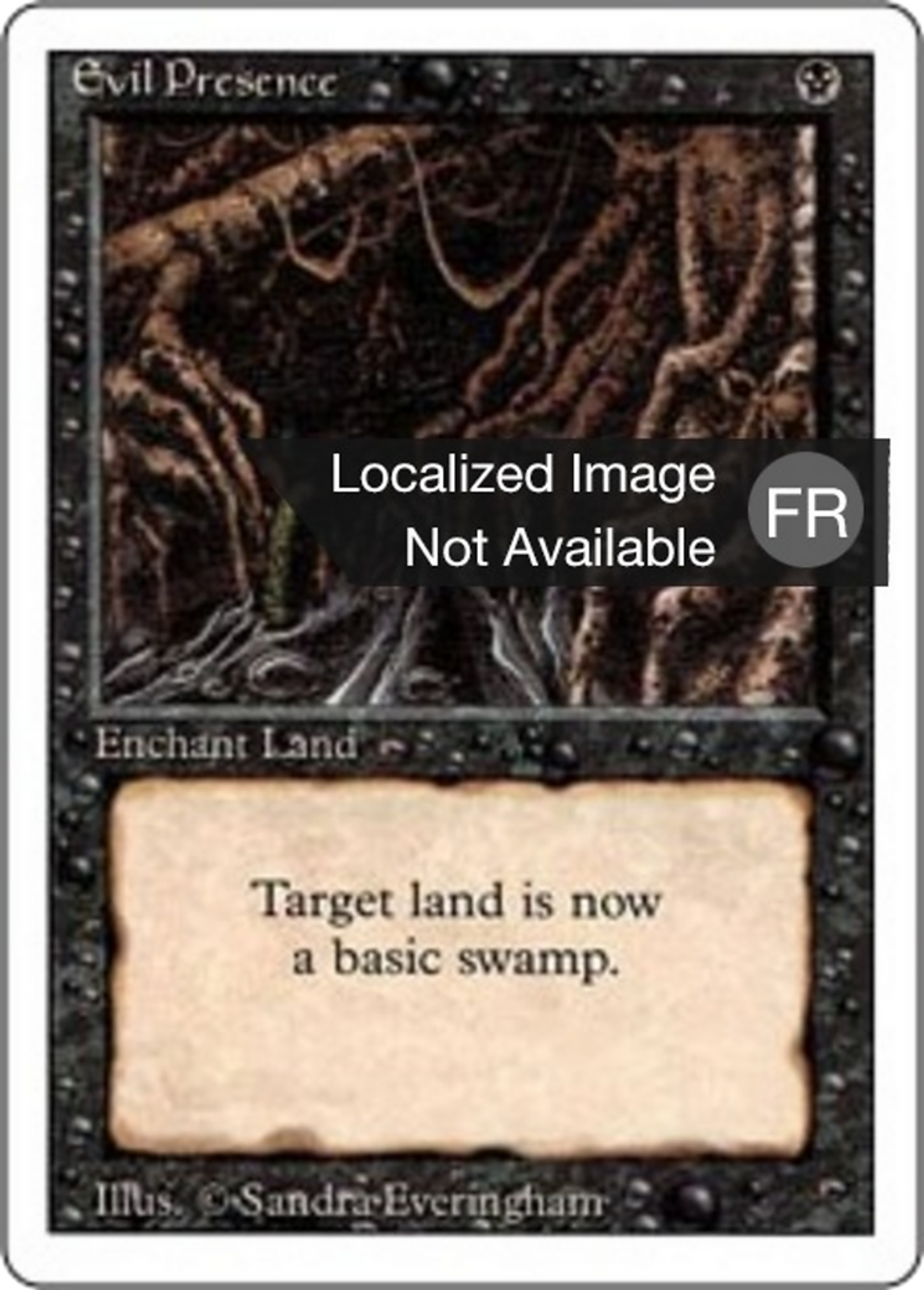 Présence malveillante — Foreign White Border — Magic: The Gathering