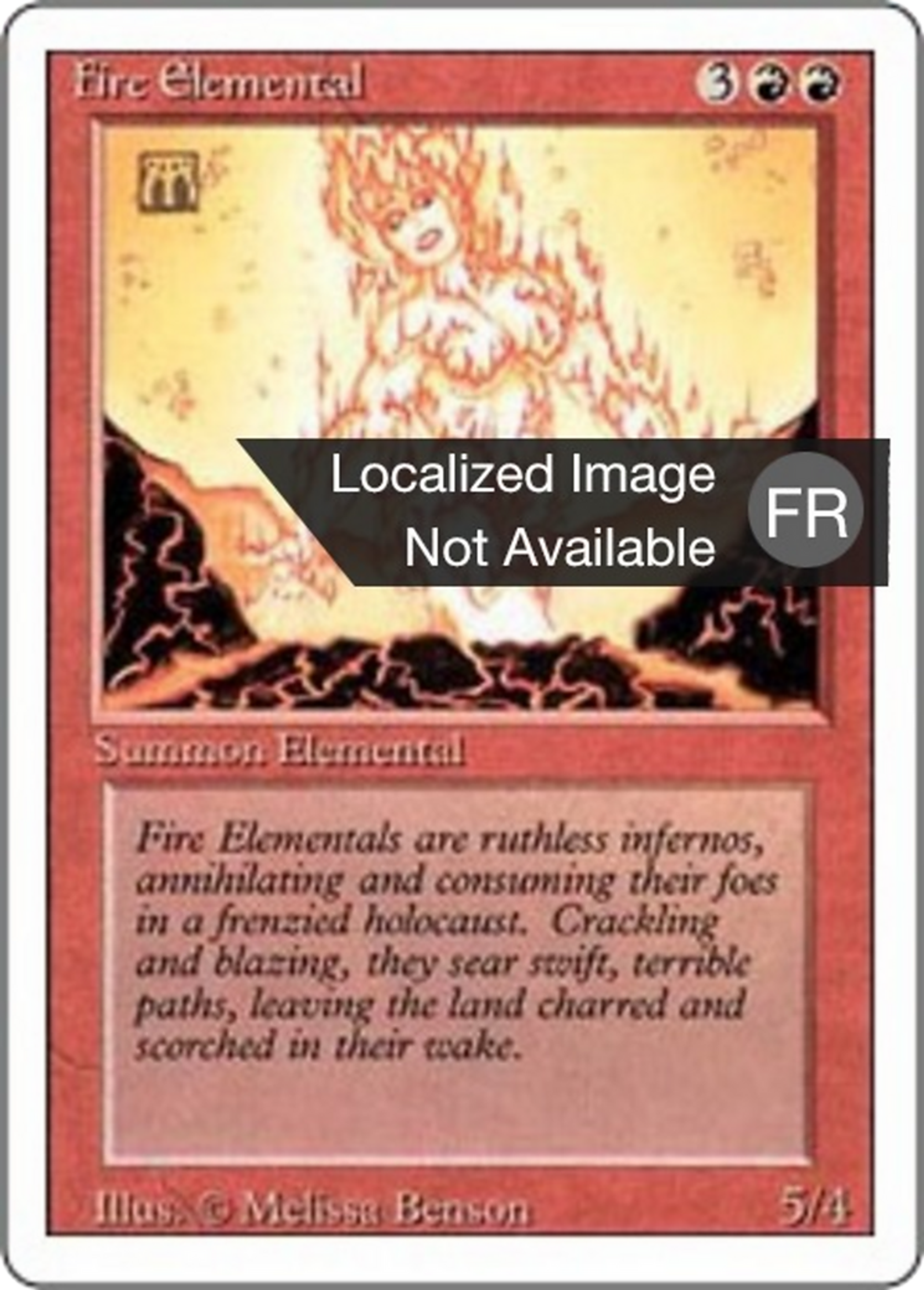 Fire Elemental — Foreign White Border — Magic: The Gathering