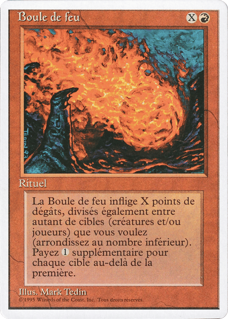 Boule de feu — Foreign White Border — Magic: The Gathering