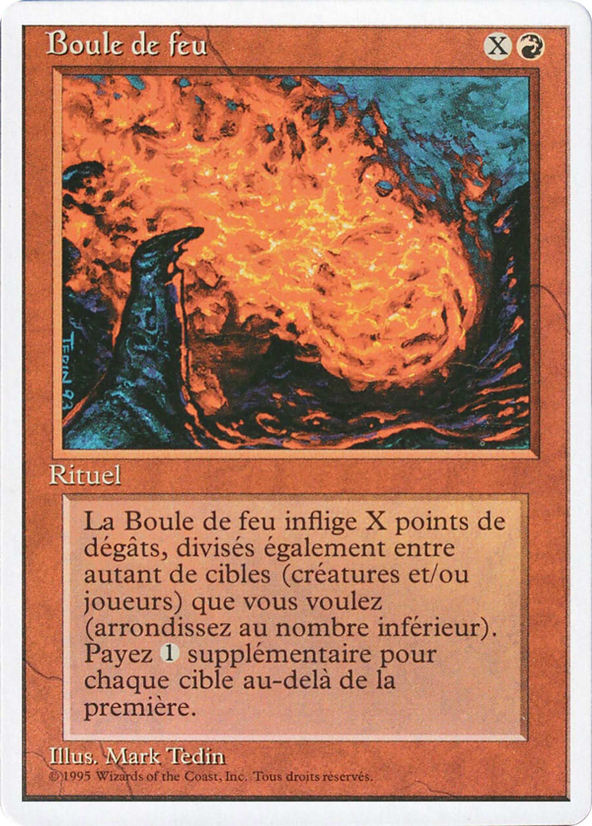 Fireball — Foreign White Border — Magic: The Gathering