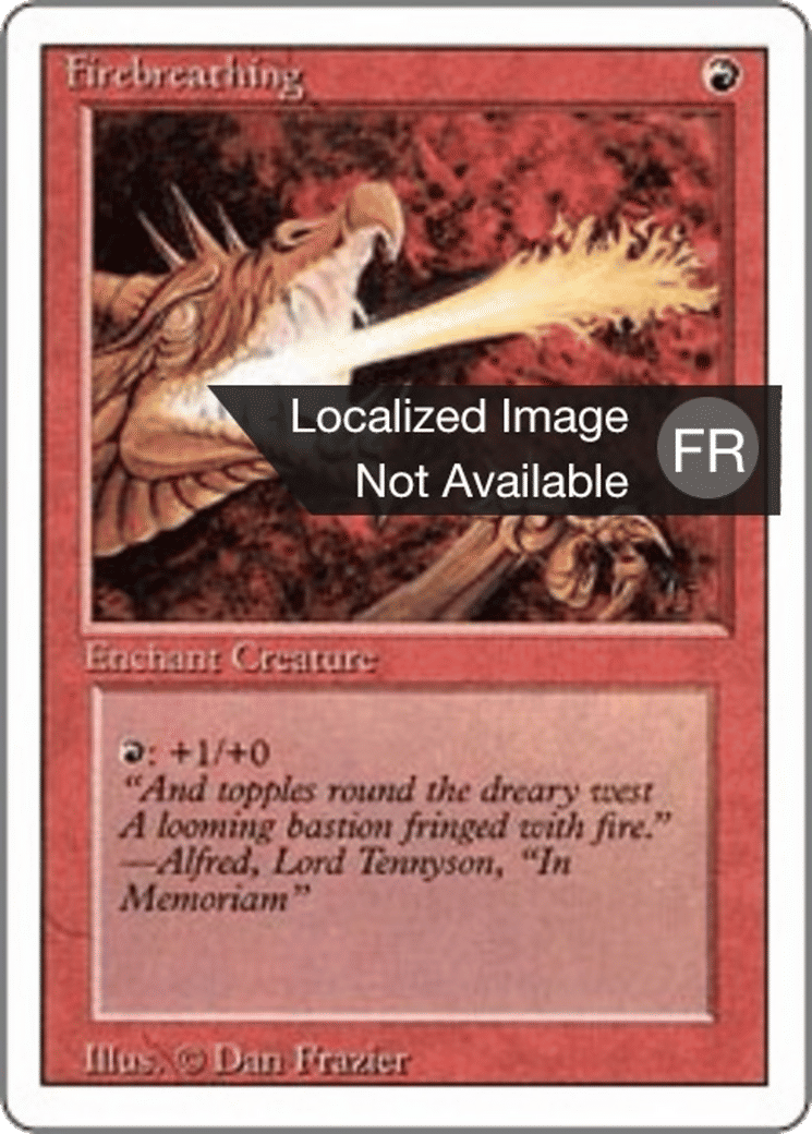Firebreathing — Foreign White Border — Magic: The Gathering