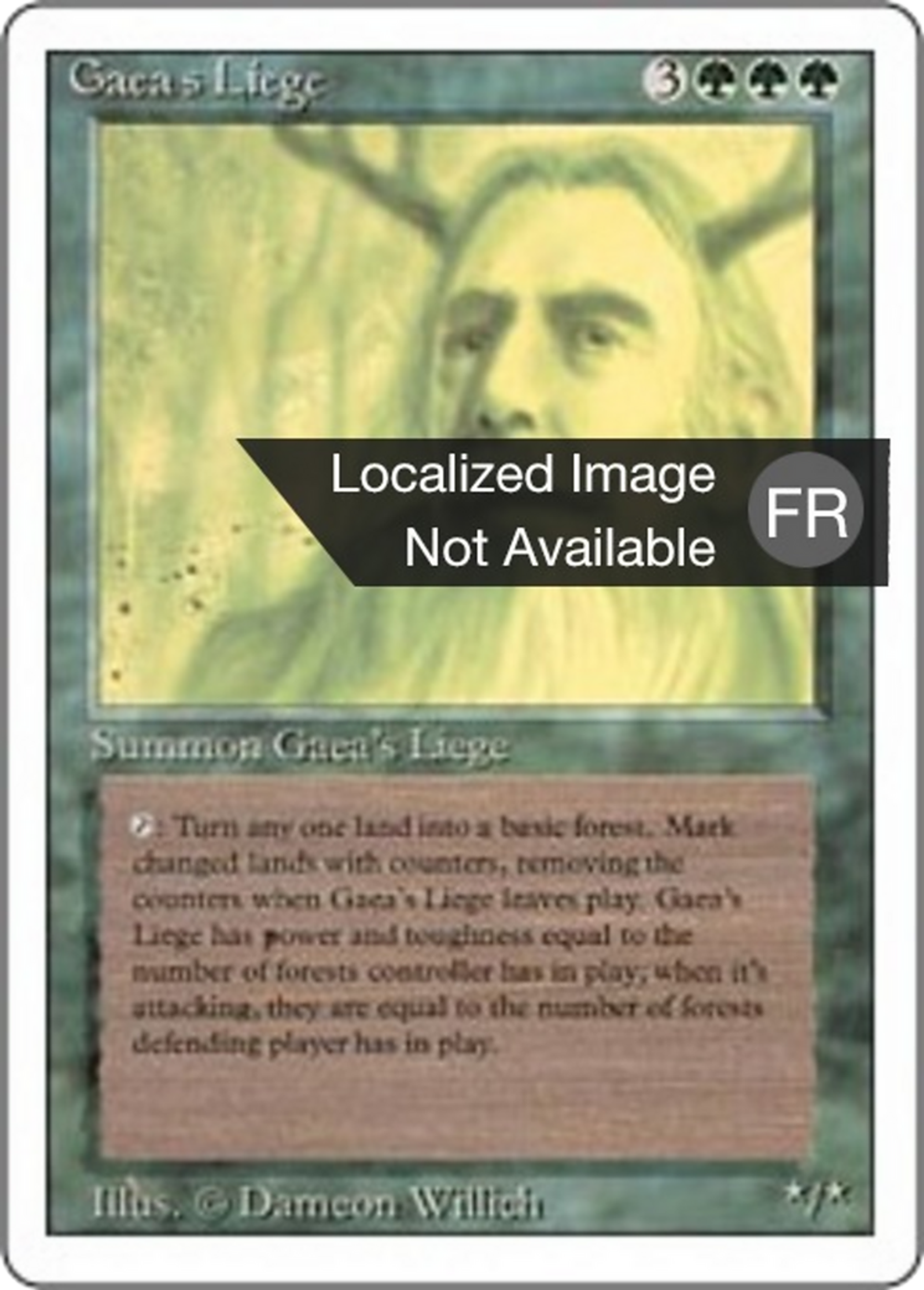 Gaea's Liege — Foreign White Border — Magic: The Gathering