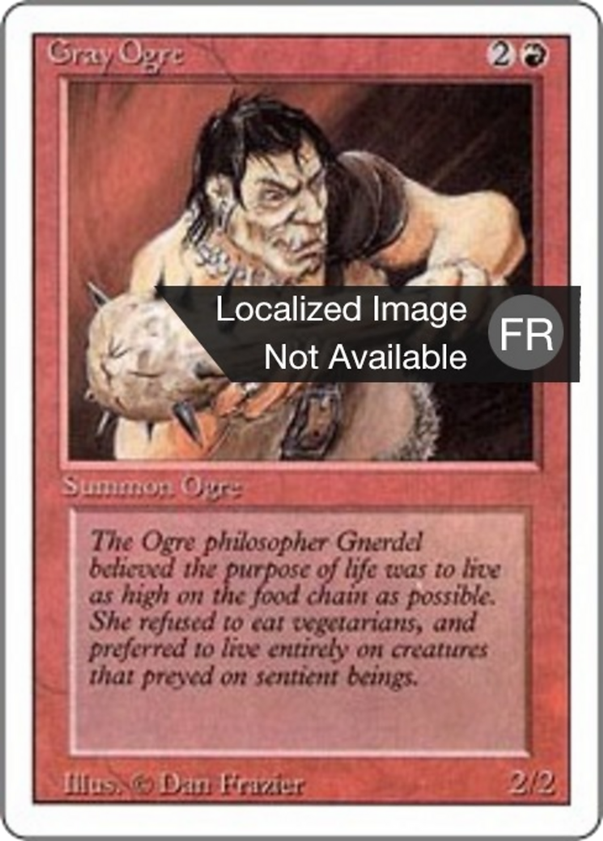 Gray Ogre — Foreign White Border — Magic: The Gathering