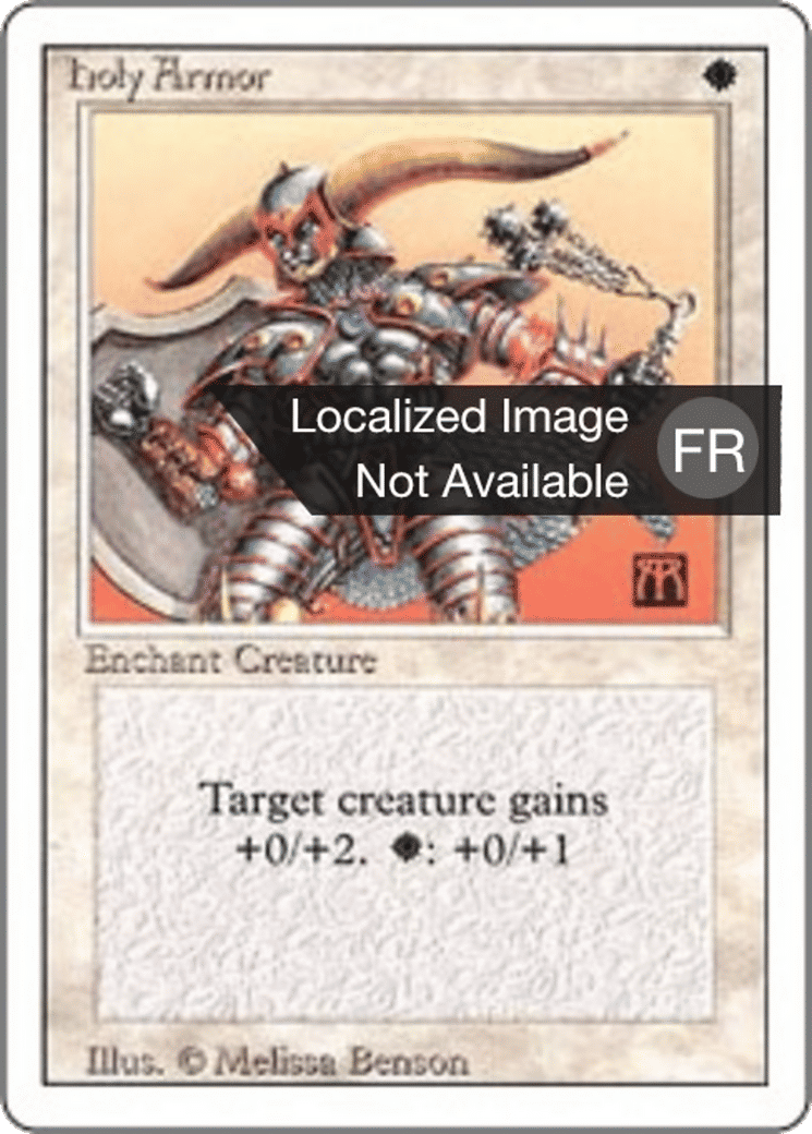 Holy Armor — Foreign White Border — Magic: The Gathering
