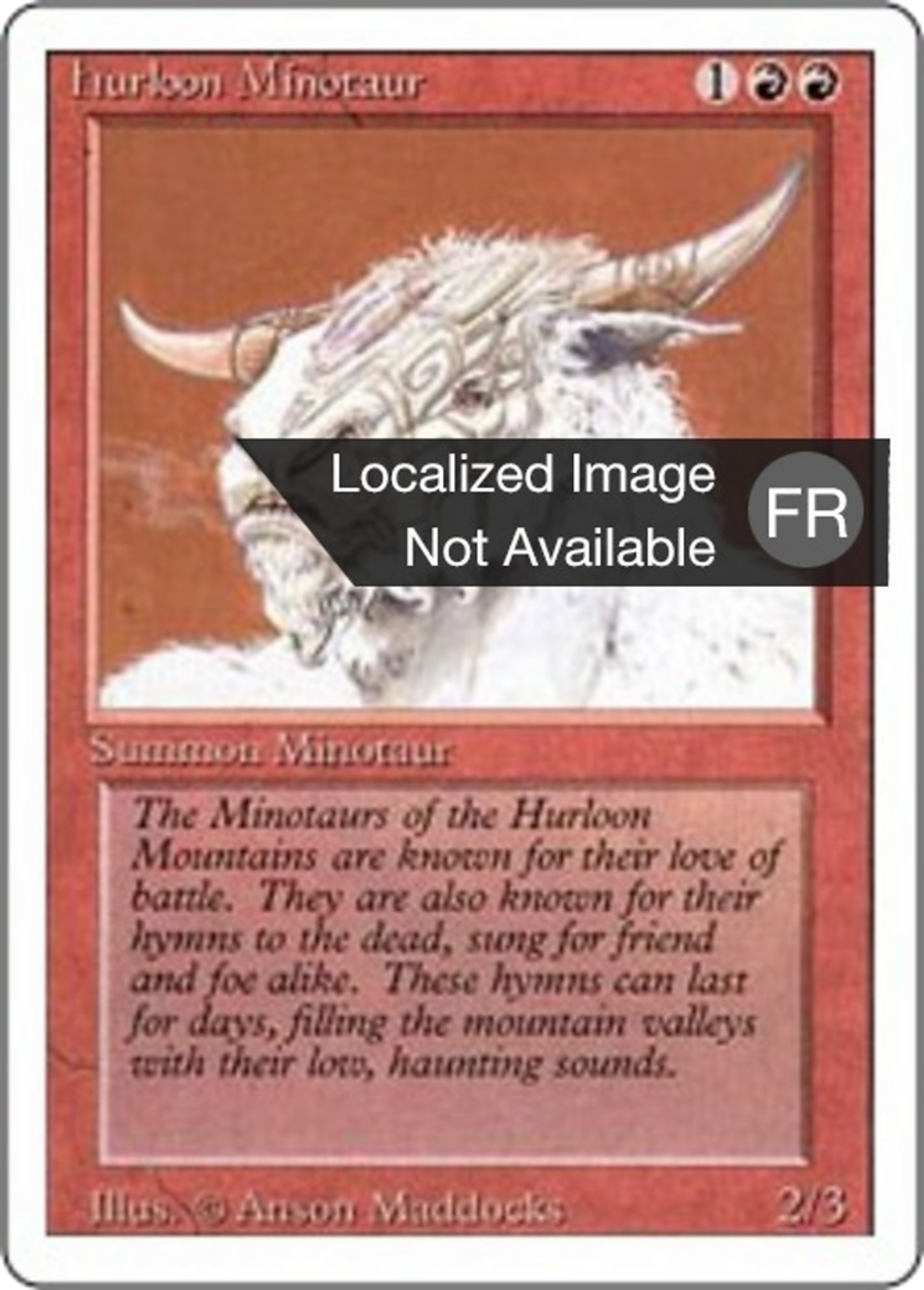 Hurloon Minotaur — Foreign White Border — Magic: The Gathering