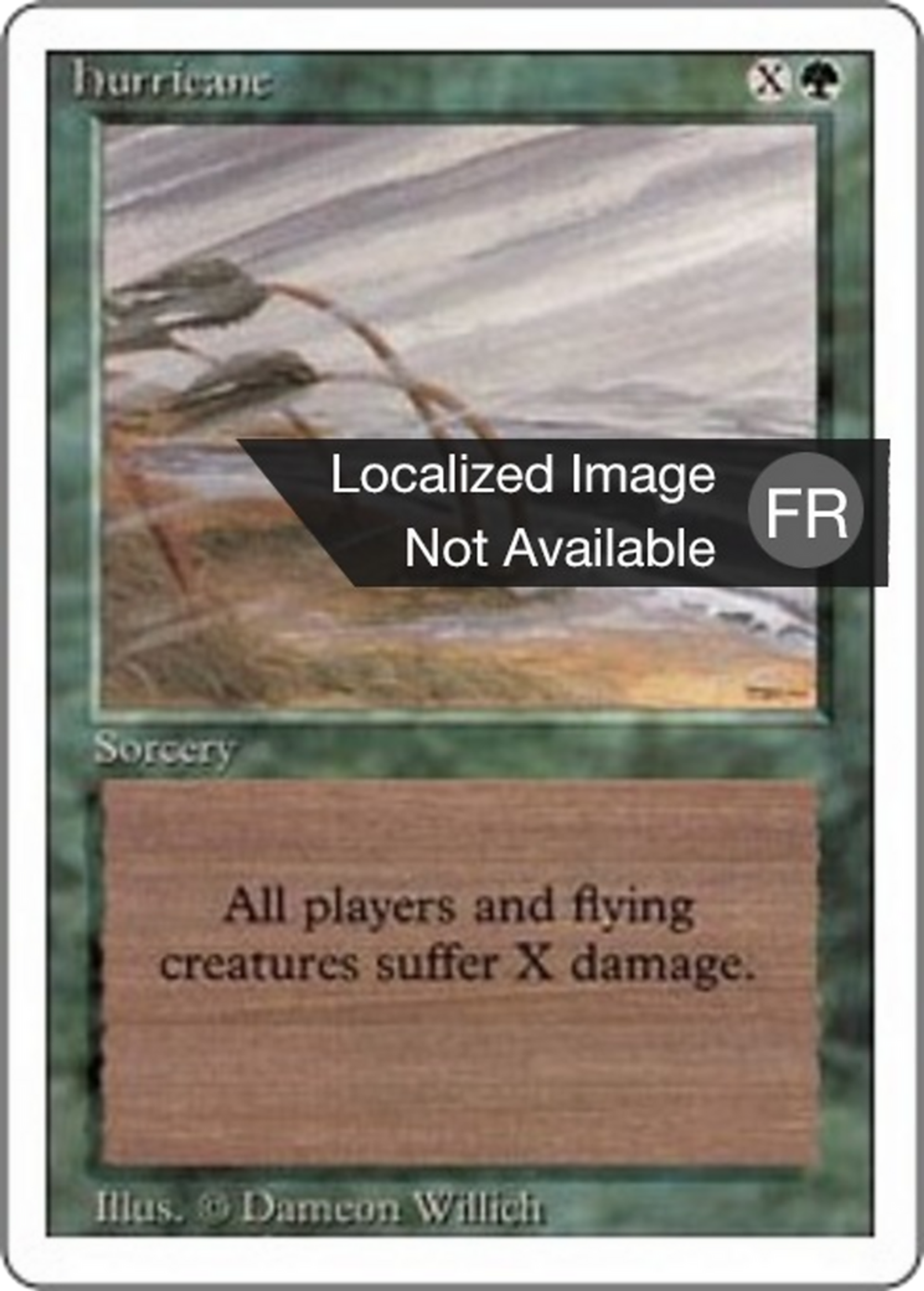 Hurricane — Foreign White Border — Magic: The Gathering