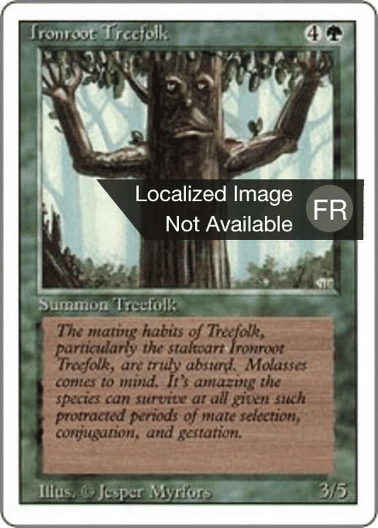 Ironroot Treefolk — Foreign White Border — Magic: The Gathering
