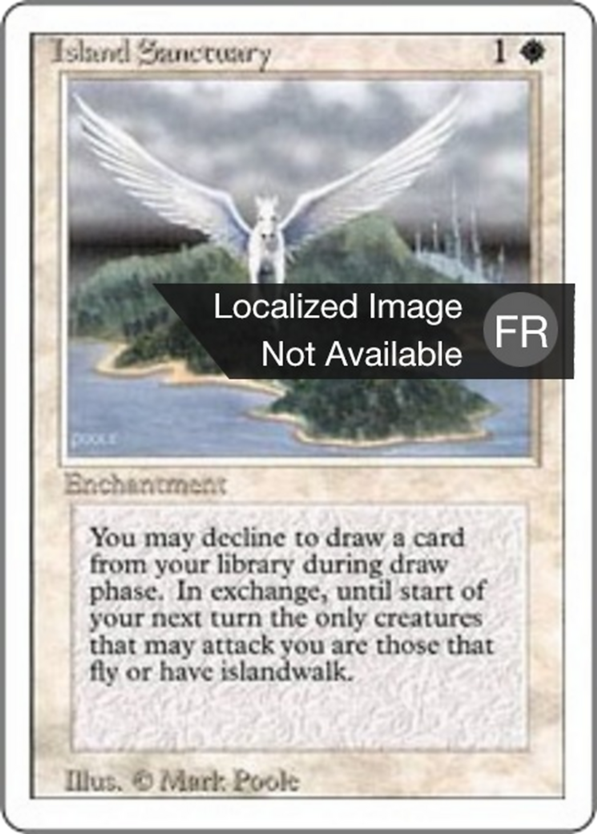 Island Sanctuary — Foreign White Border — Magic: The Gathering