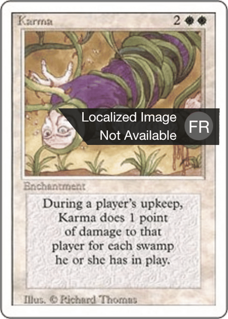 Karma — Foreign White Border — Magic: The Gathering